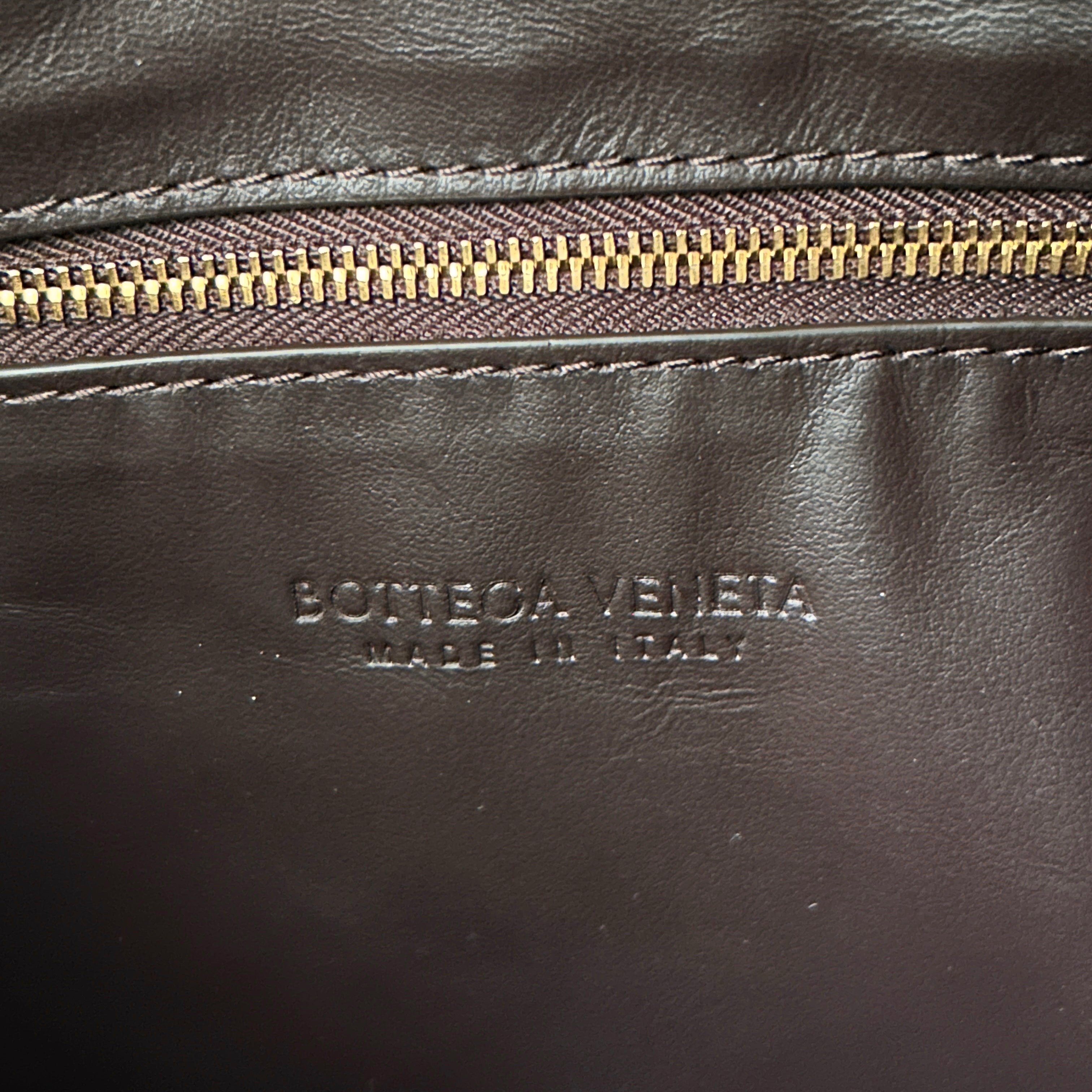 Hop Intrecciato Brown Large Suede Shoulder Bag w/GHW - Haute Classics