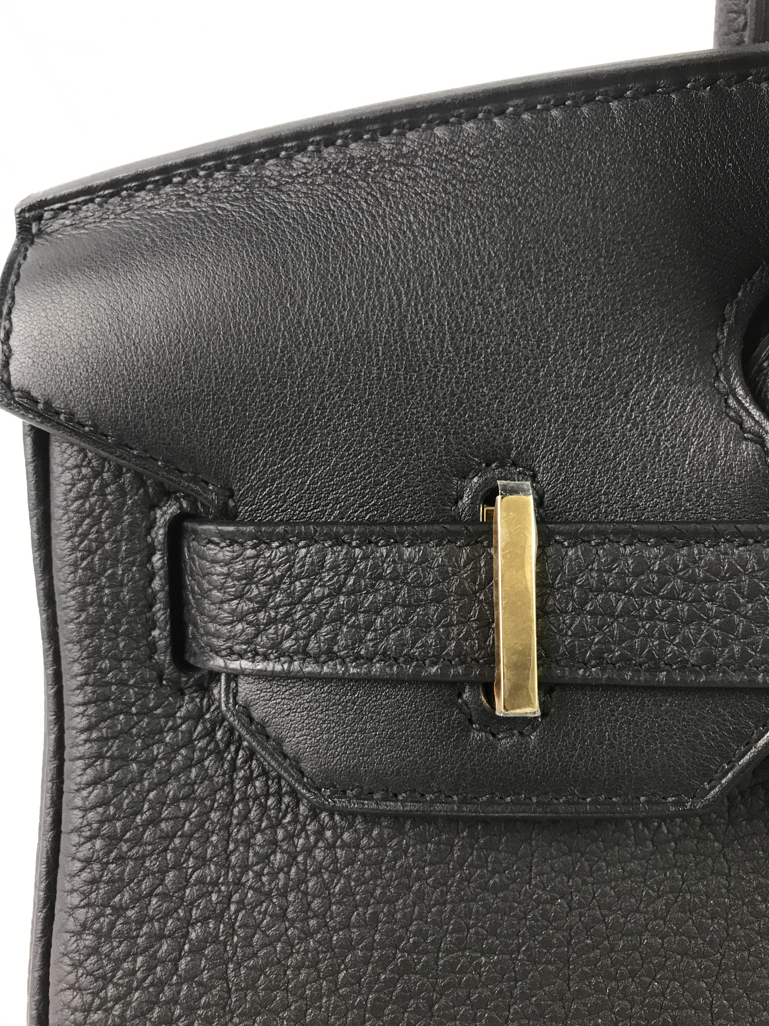 Black Togo 3 in 1 Birkin 30 W/GHW