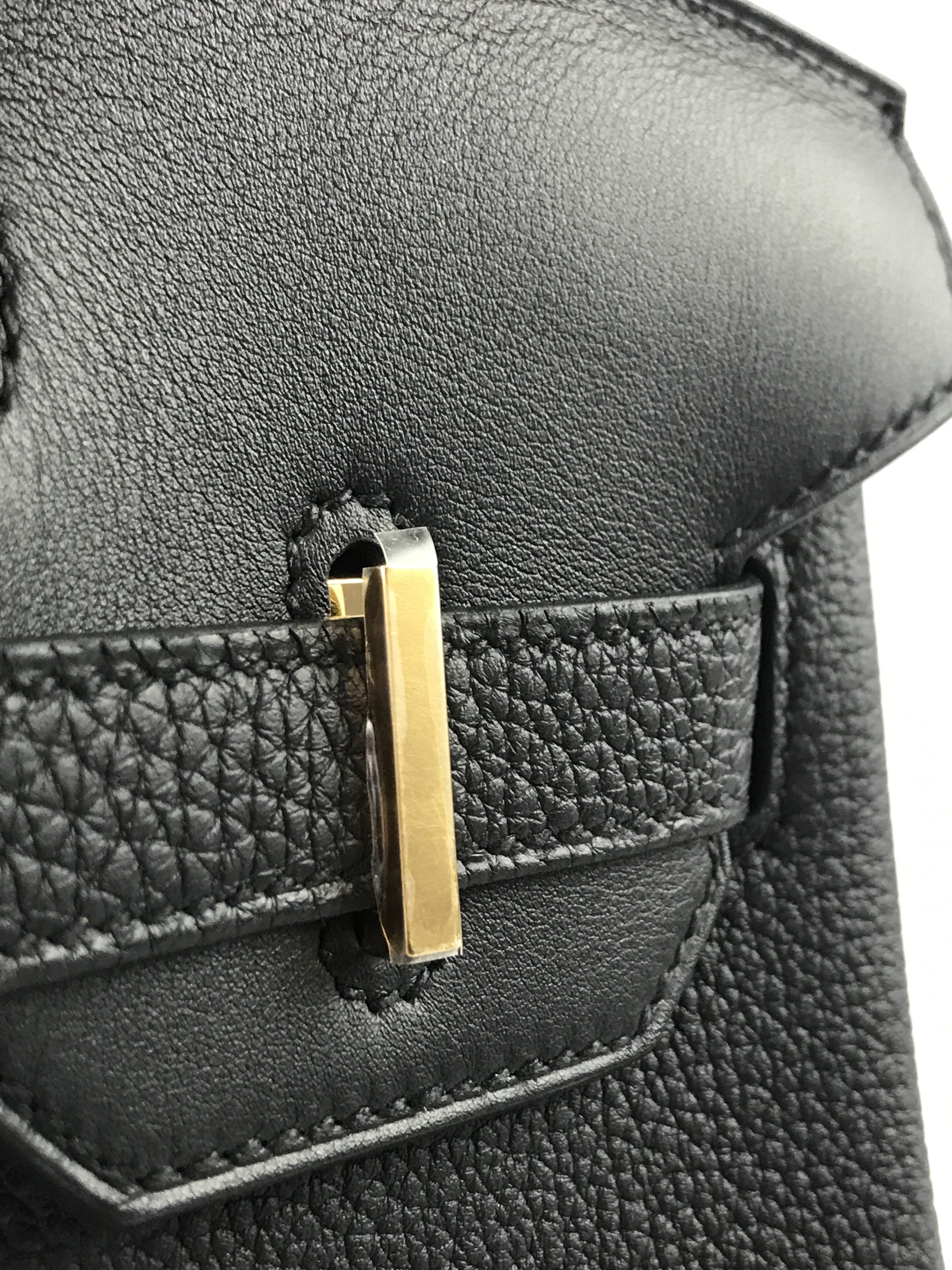 Black Togo 3 in 1 Birkin 30 W/GHW