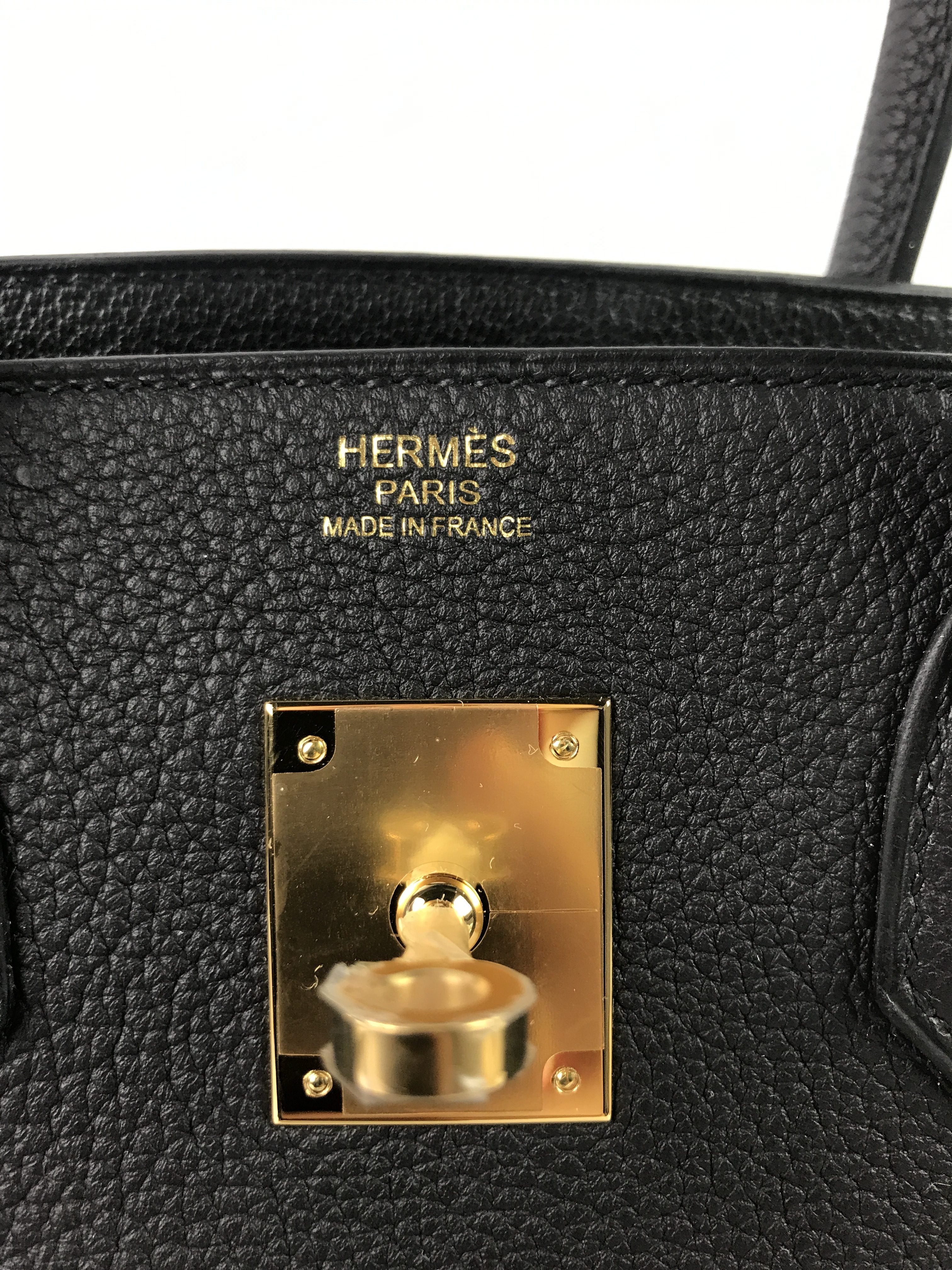 Black Togo 3 in 1 Birkin 30 W/GHW