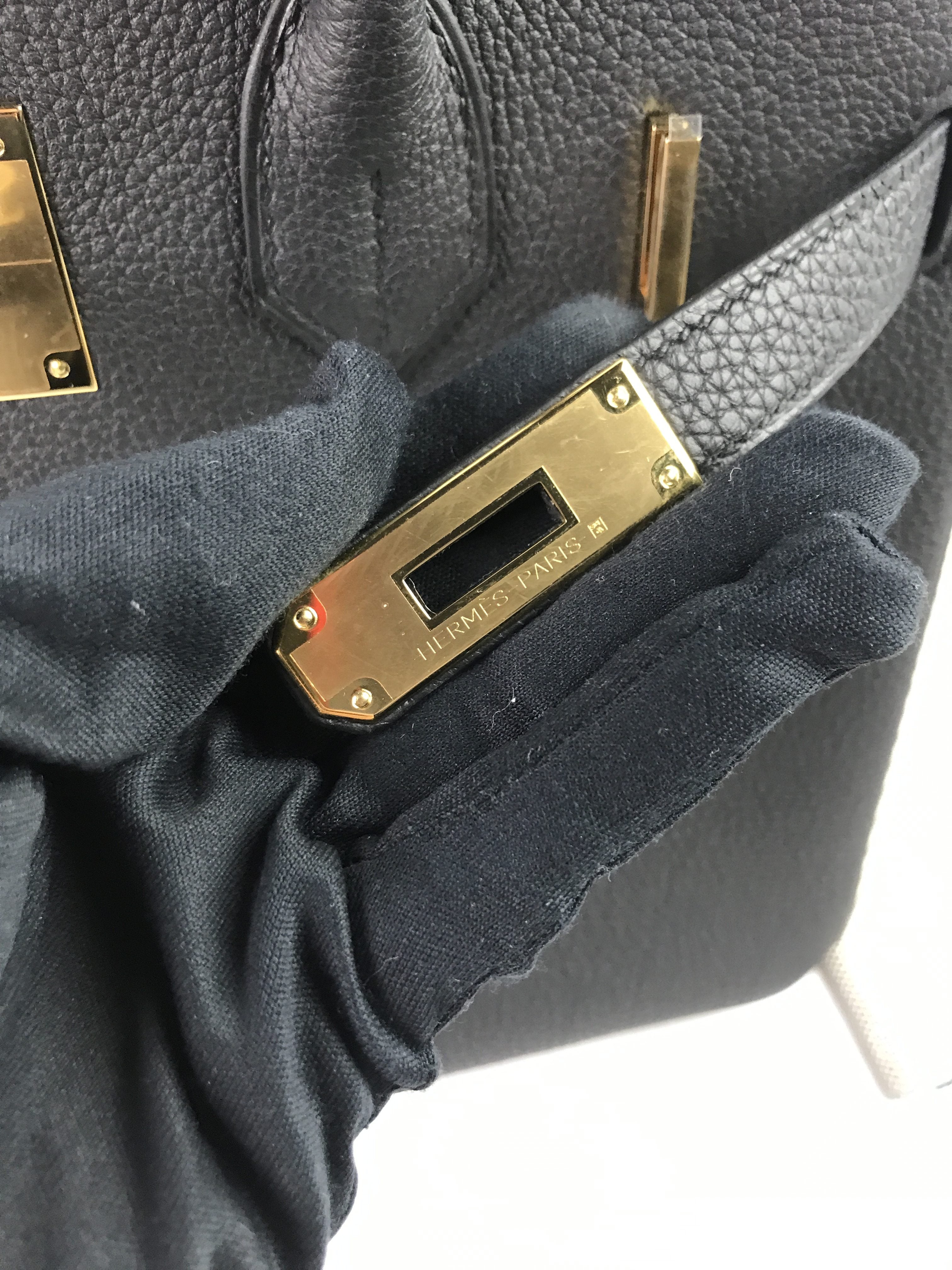 Black Togo 3 in 1 Birkin 30 W/GHW