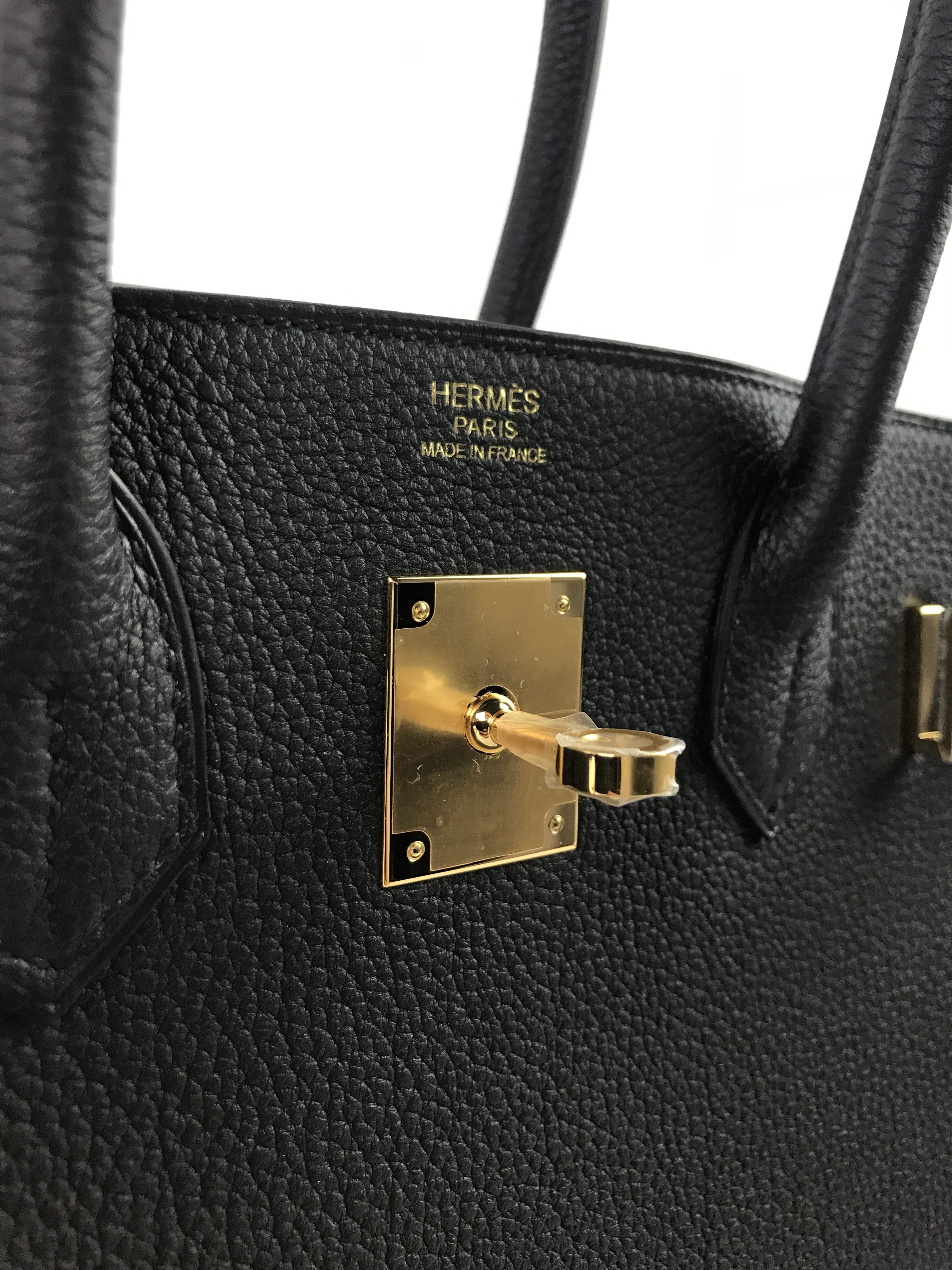Black Togo 3 in 1 Birkin 30 W/GHW
