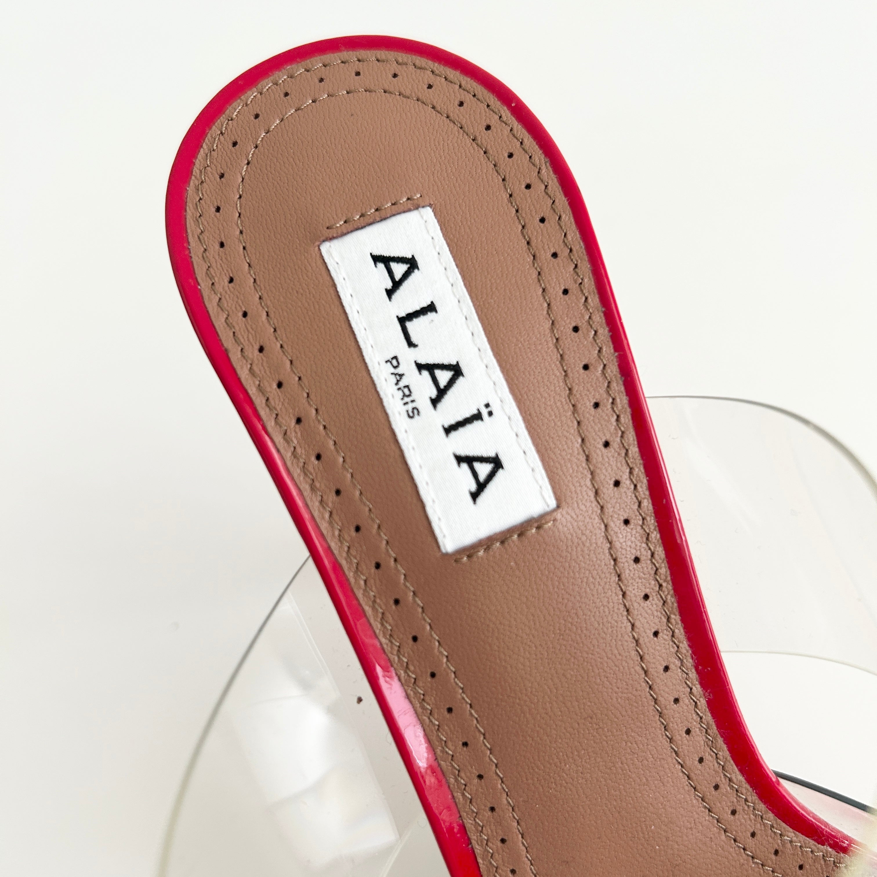 Red Coeur Patent Leather & PU Mules - Haute Classics