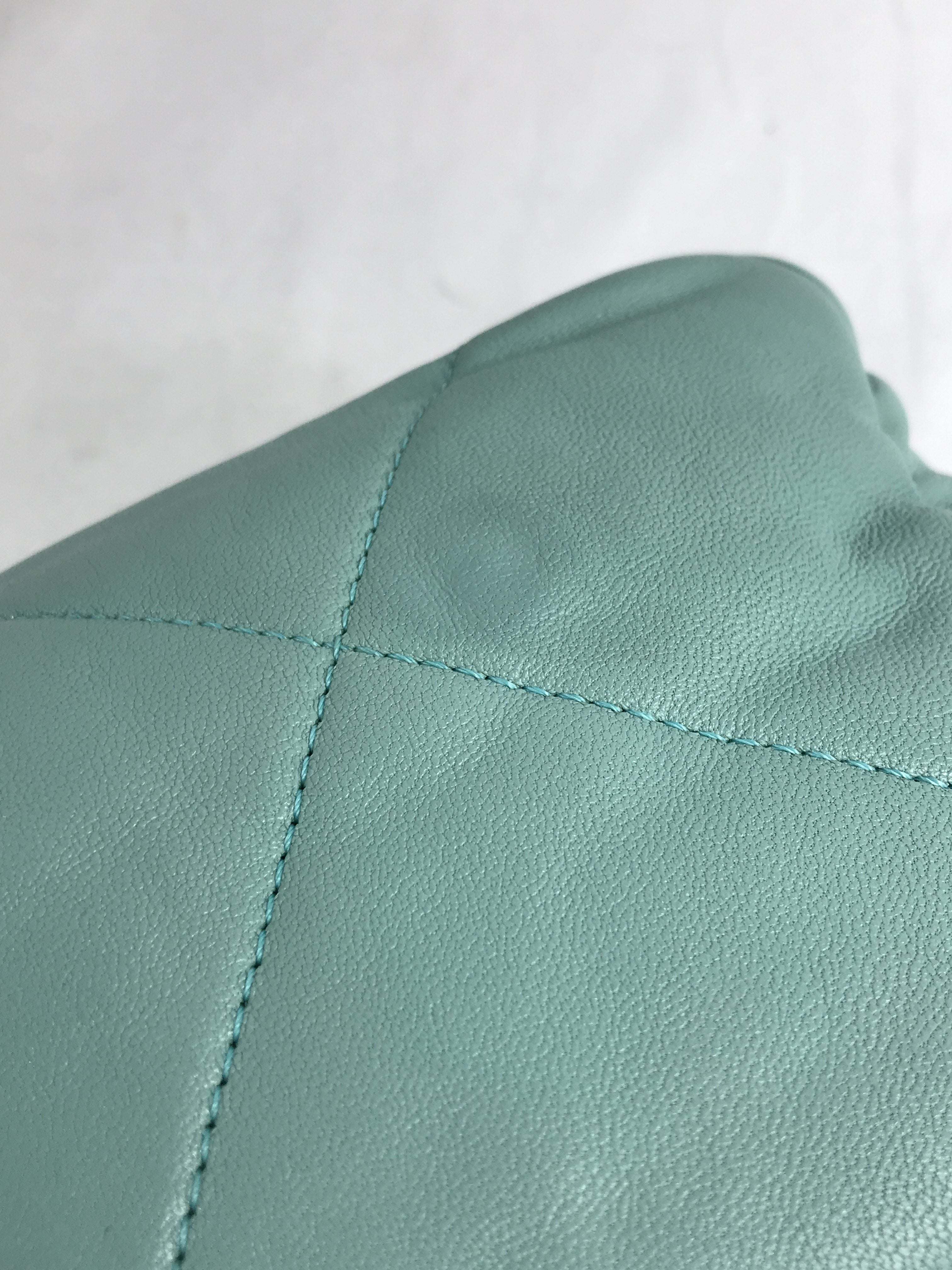 Tiffany Blue Lambskin Small 19 Flap Bag W/SHW/AGHW/RHW