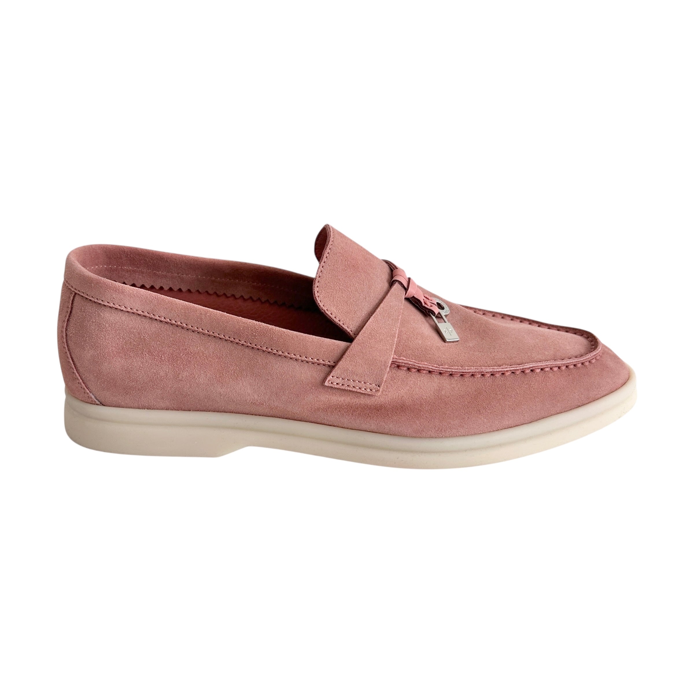 Pink Suede Summer Walk Loafers - Haute Classics