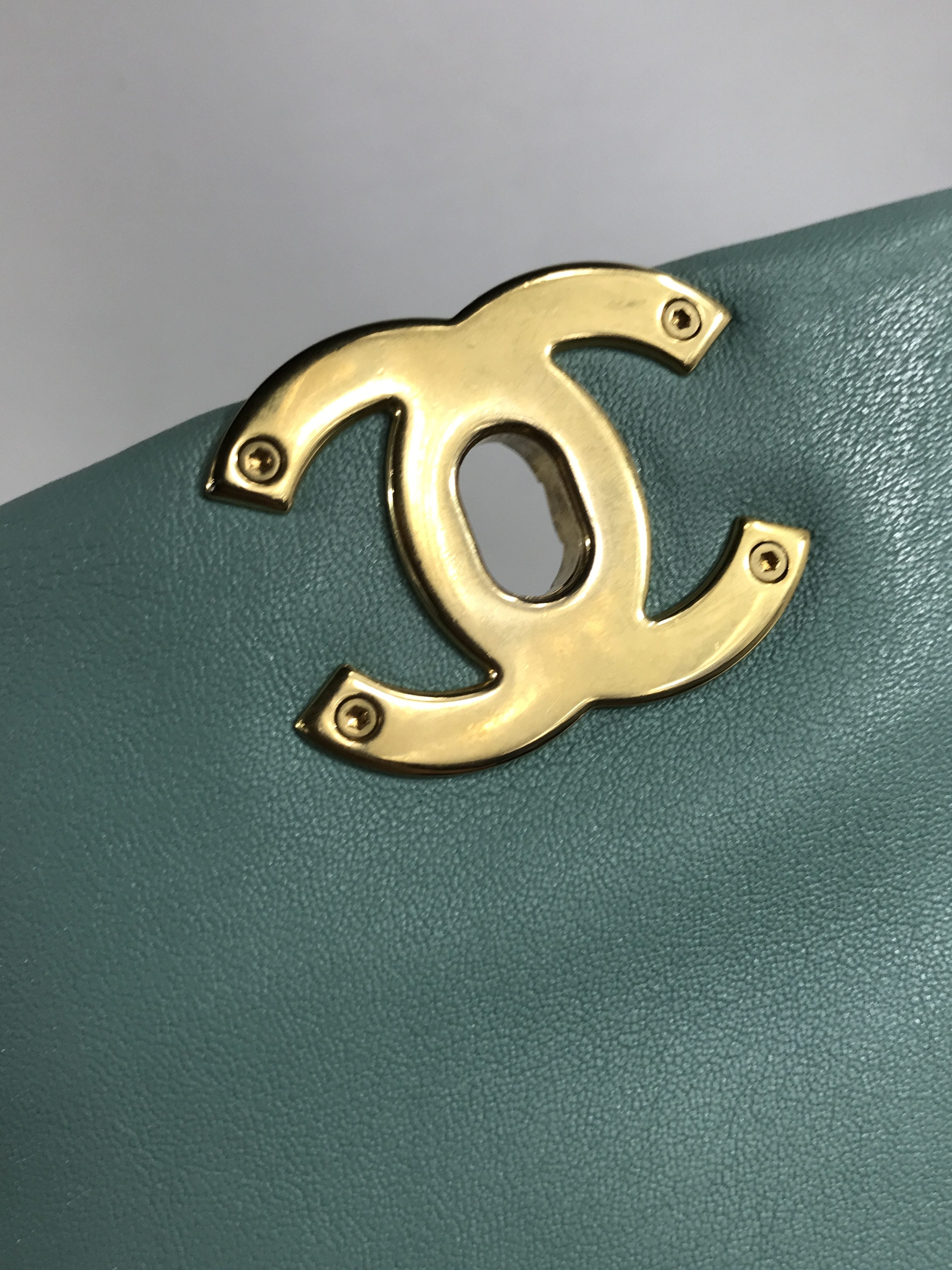 Tiffany Blue Lambskin Small 19 Flap Bag W/SHW/AGHW/RHW