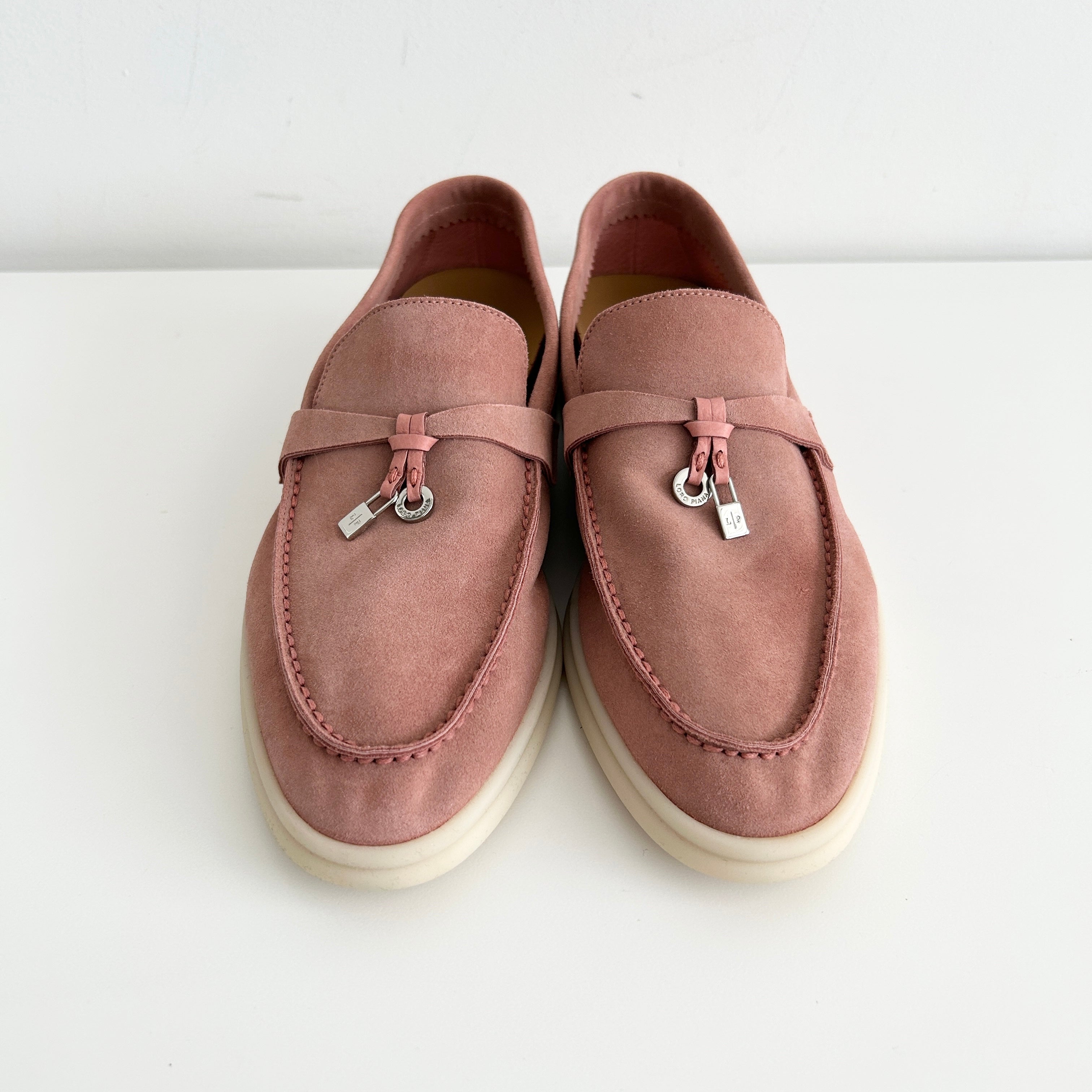 Pink Suede Summer Walk Loafers - Haute Classics