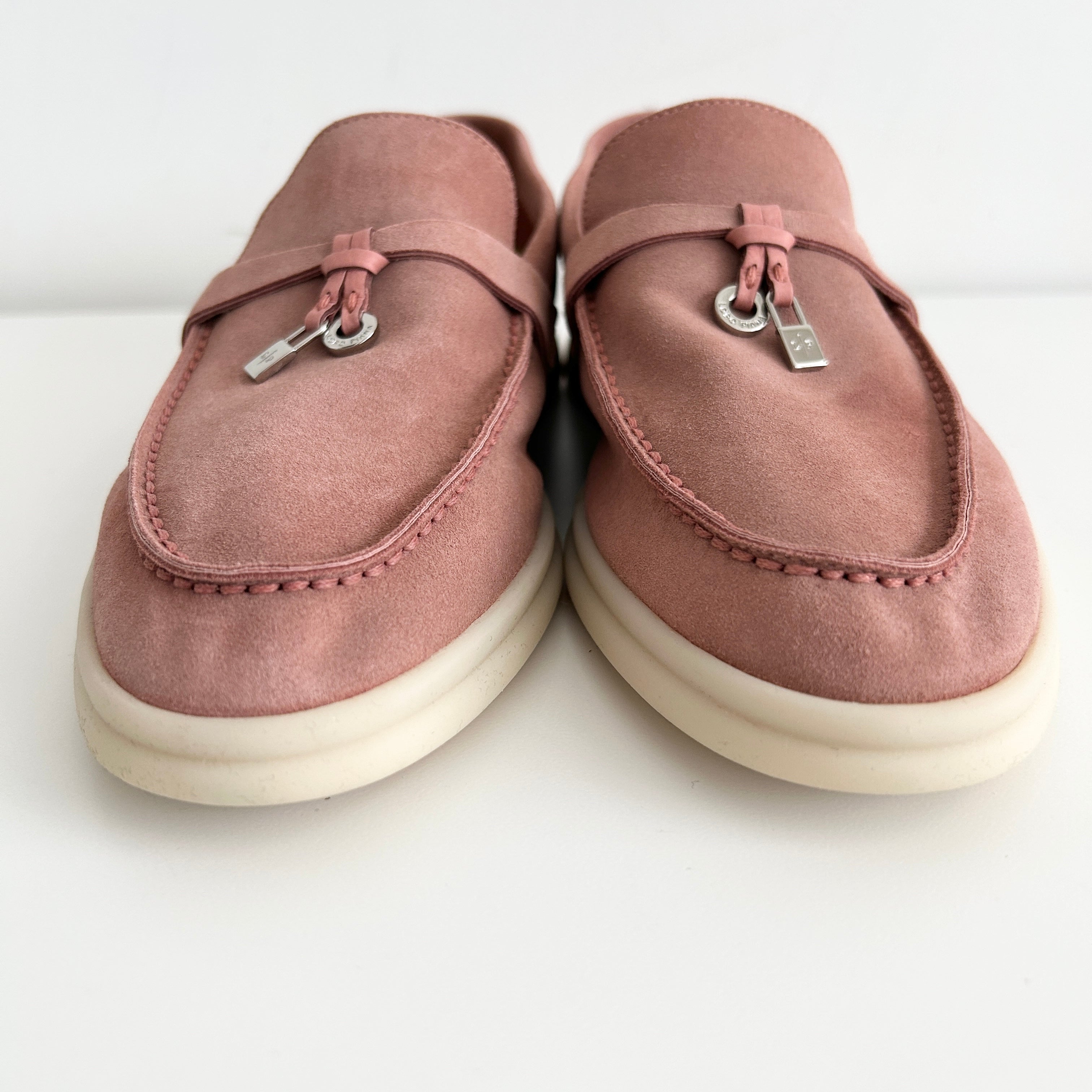 Pink Suede Summer Walk Loafers - Haute Classics