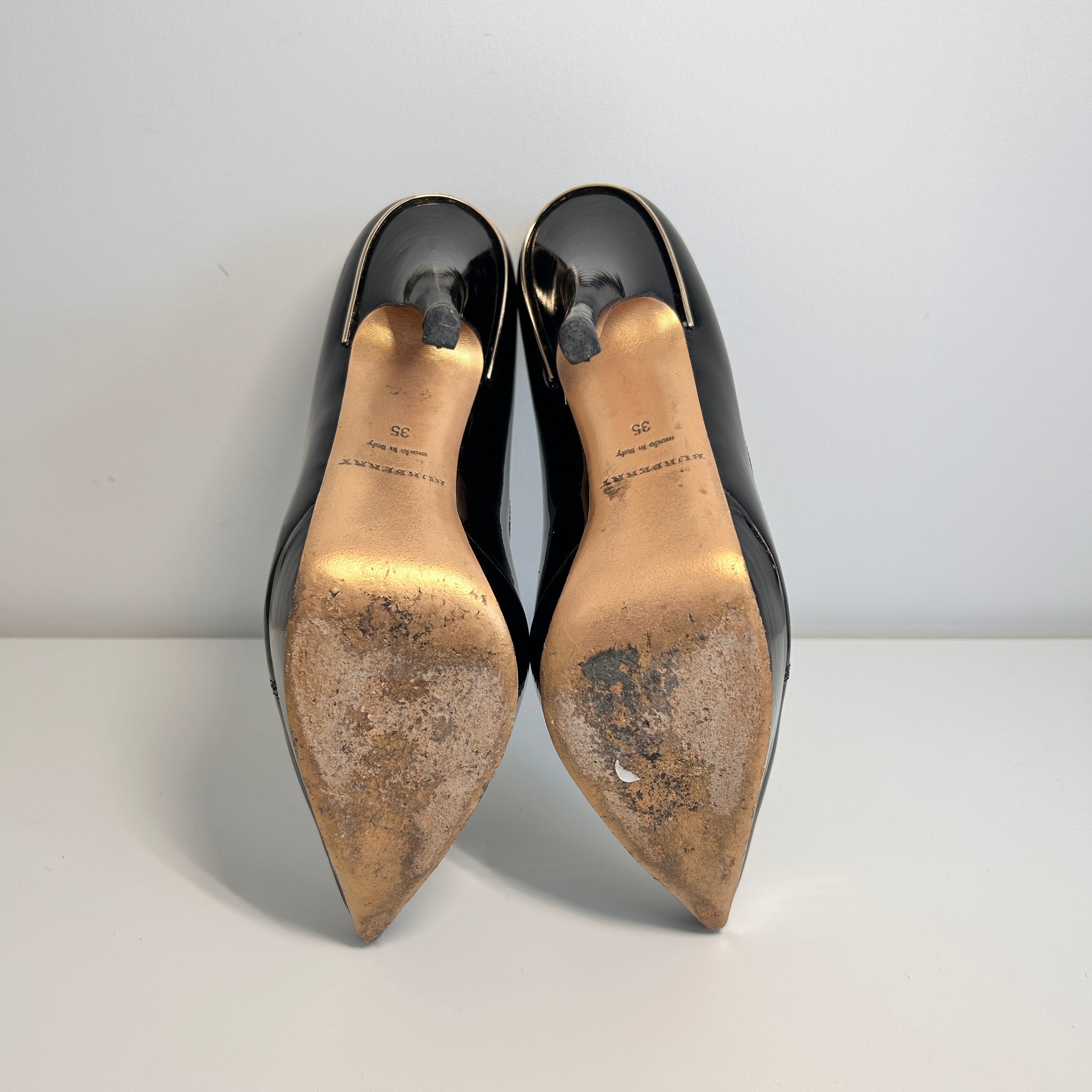Black Patent Leather Pointed Toe Pumps