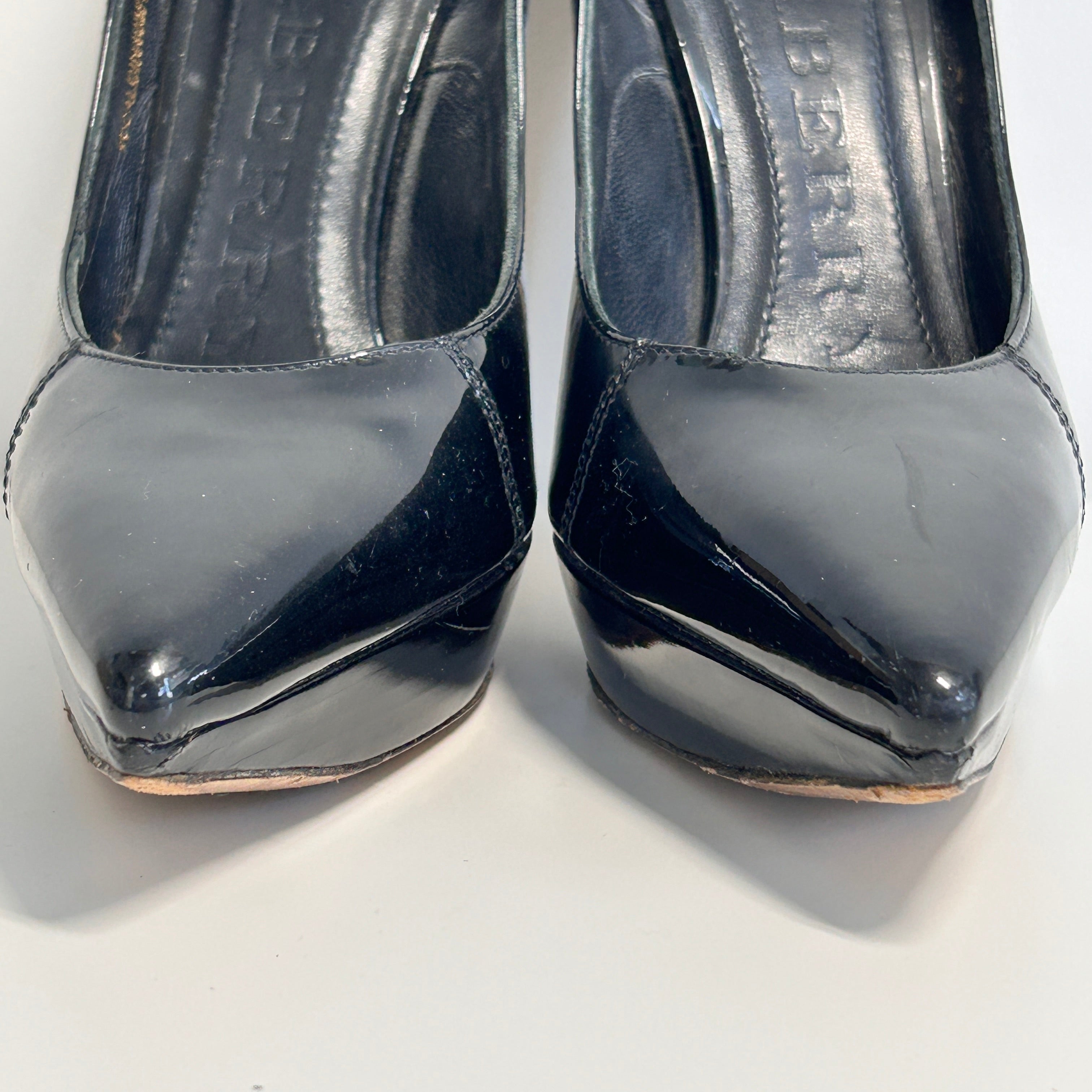 Black Patent Leather Pointed Toe Pumps