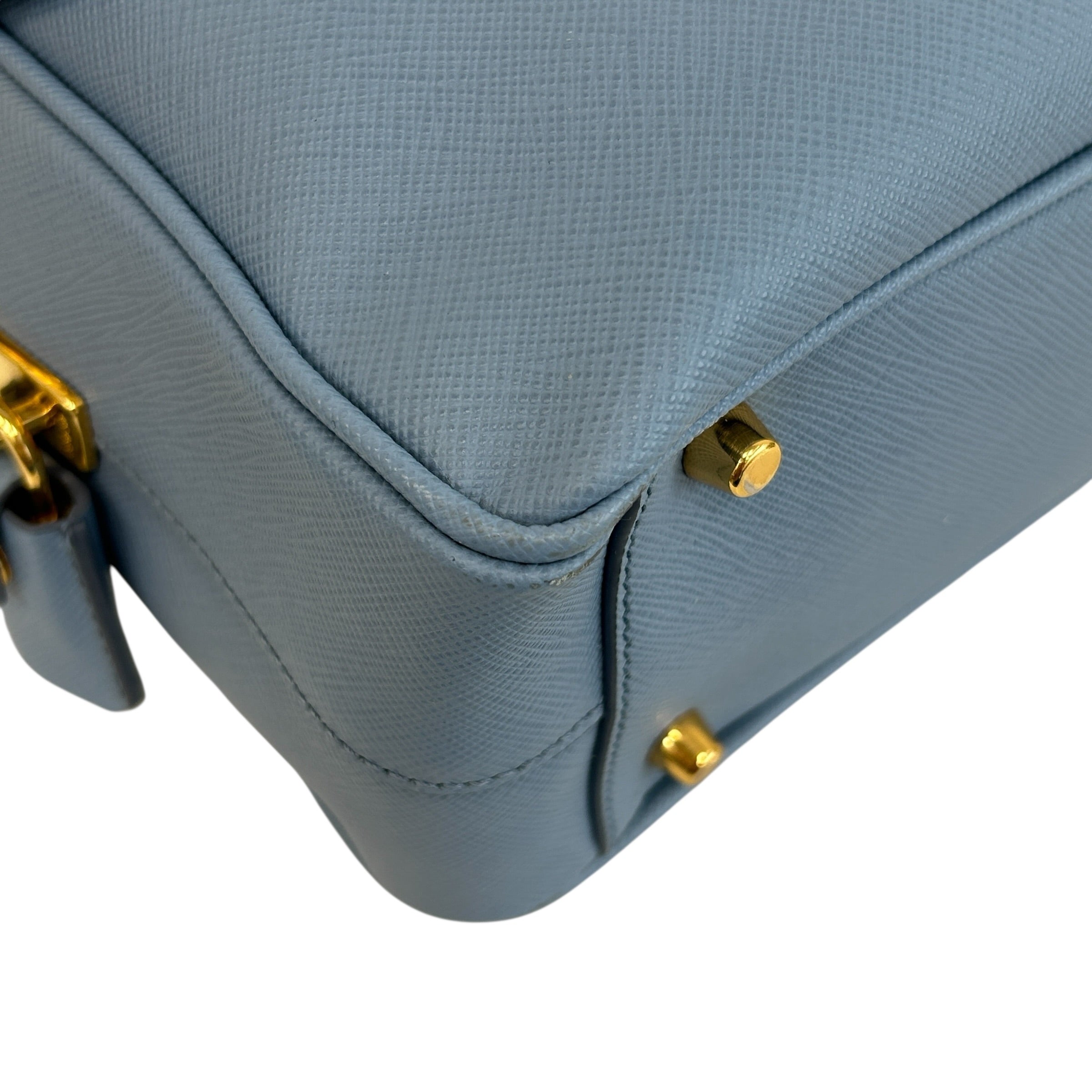 Light Blue Lux Oro Buletto Shoulder Bag