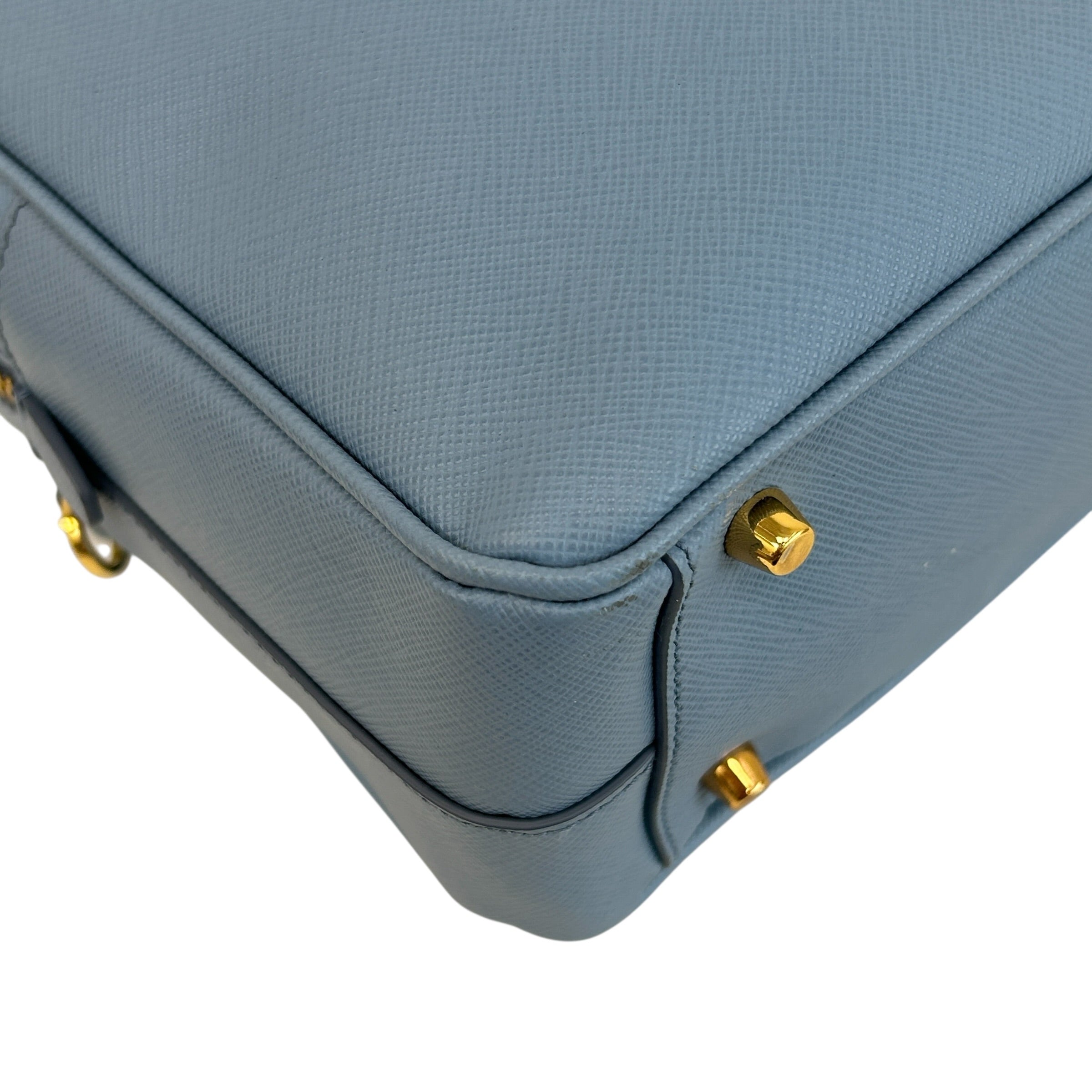 Light Blue Lux Oro Buletto Shoulder Bag