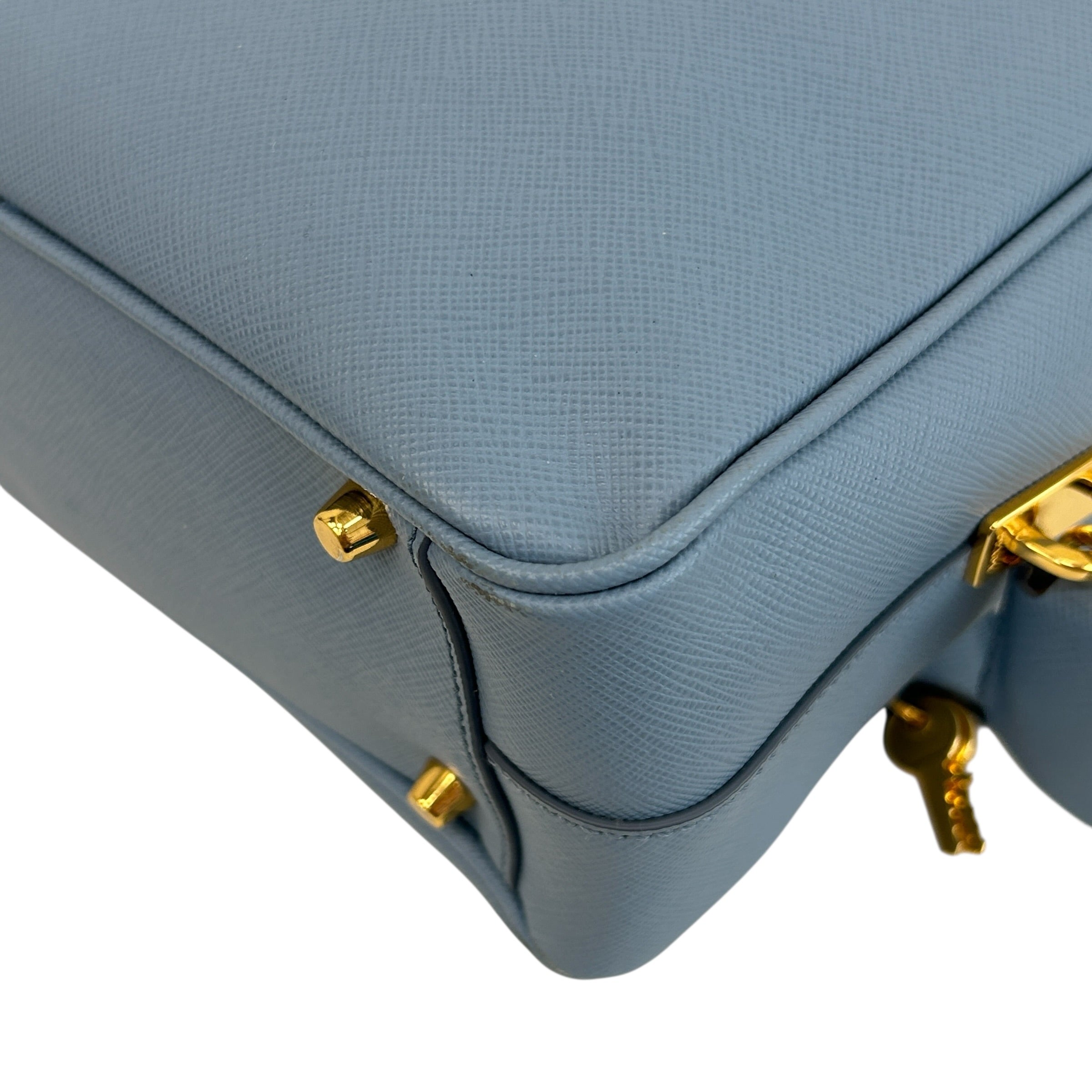 Light Blue Lux Oro Buletto Shoulder Bag