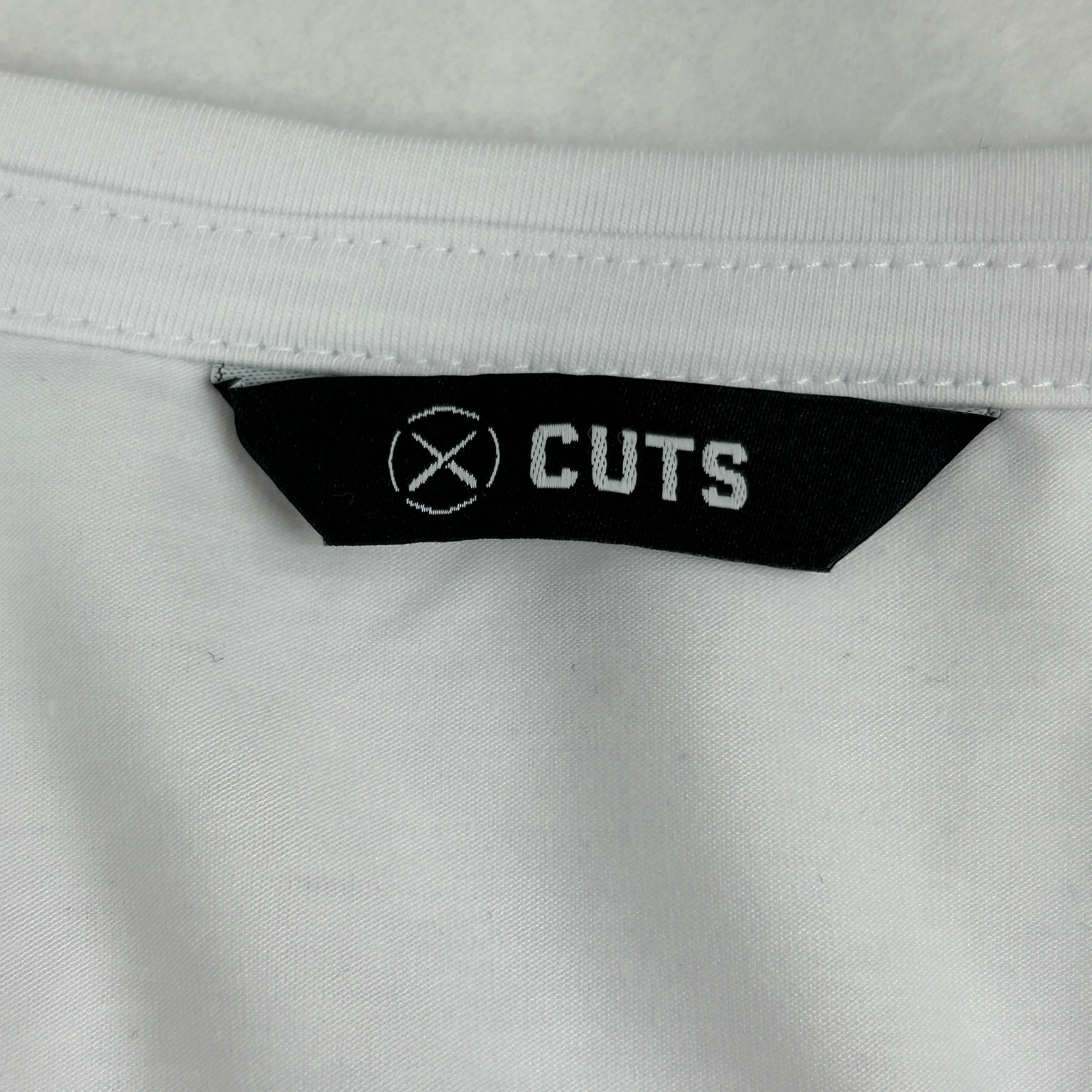 CUTS White Crop Short Sleeve Top