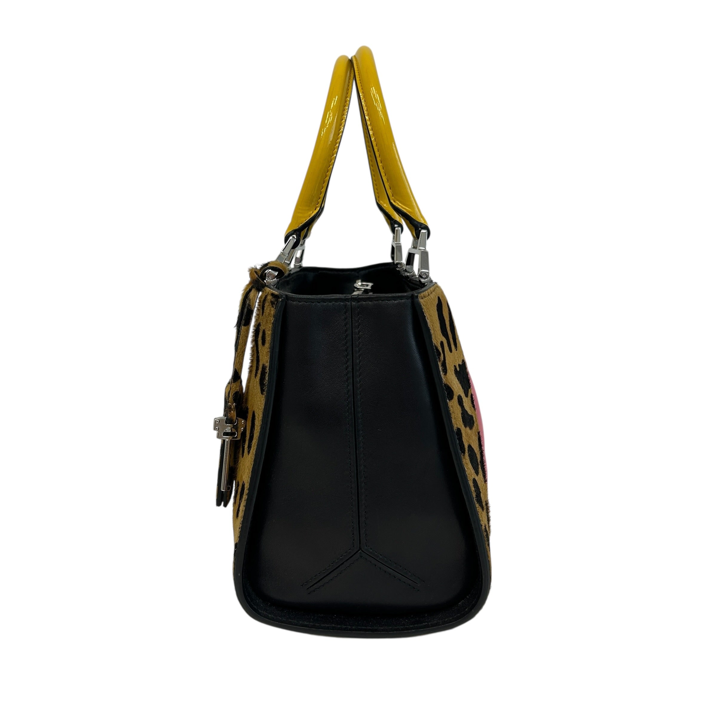 Leopard Ponyhair Rosa Matelasse Leather Tote - Haute Classics
