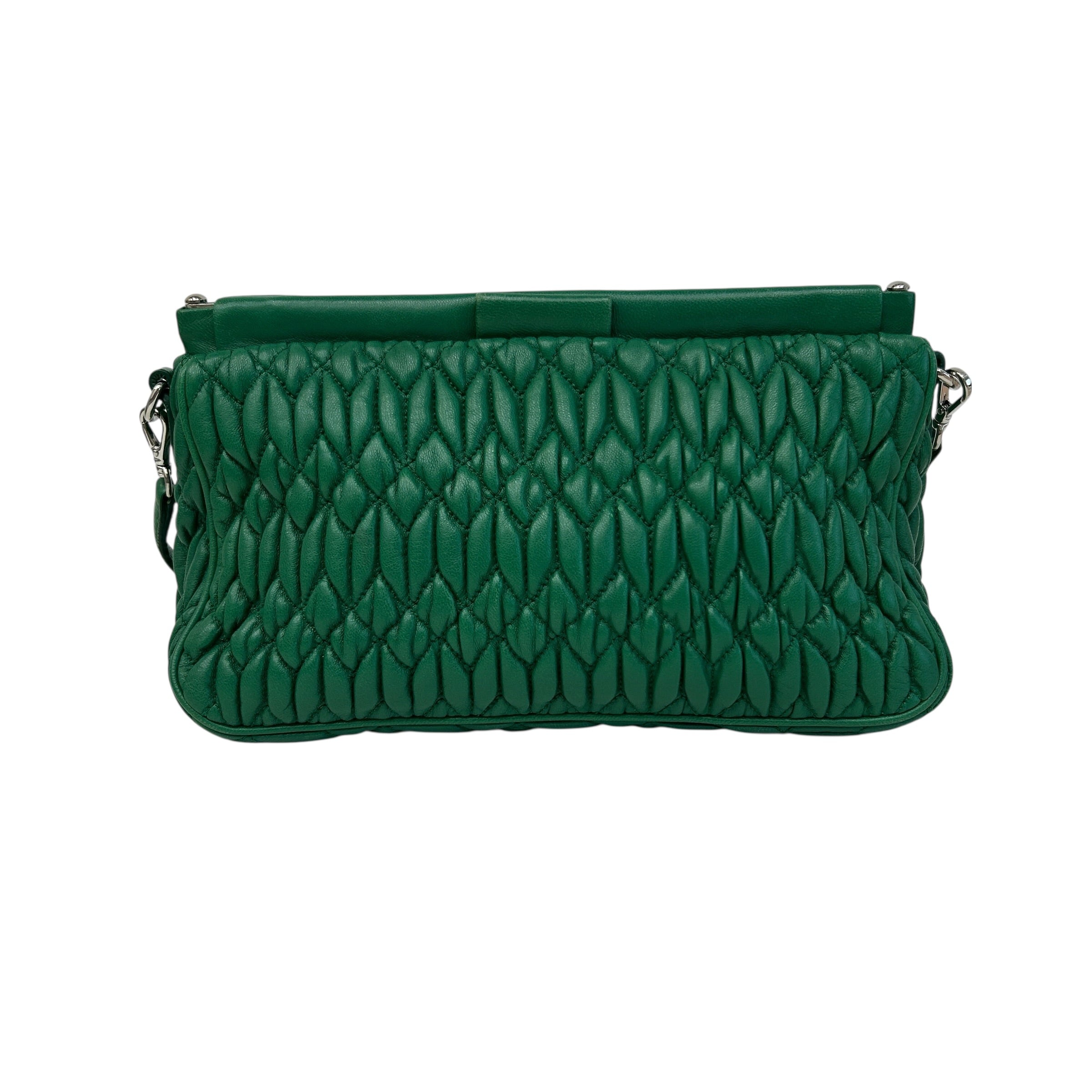 Green Nappa Frame Bag - Haute Classics