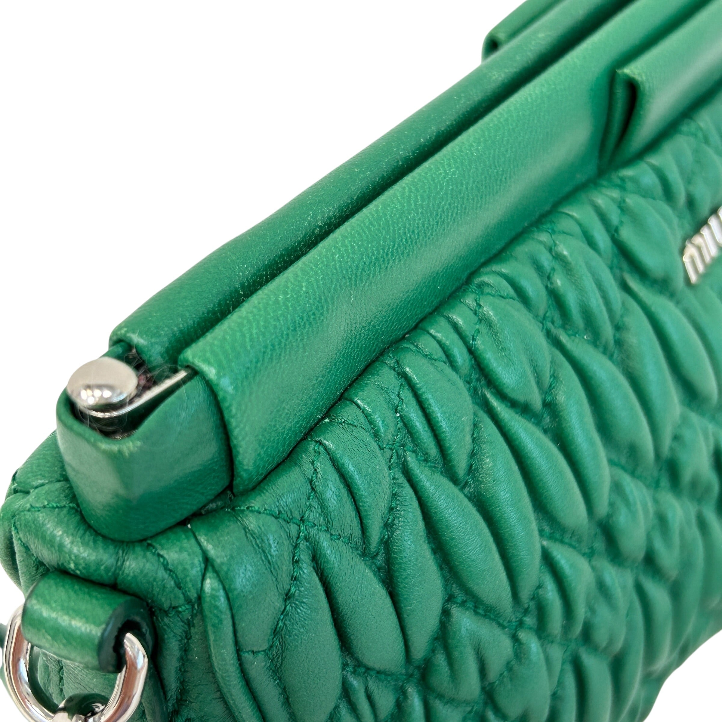 Green Nappa Frame Bag - Haute Classics