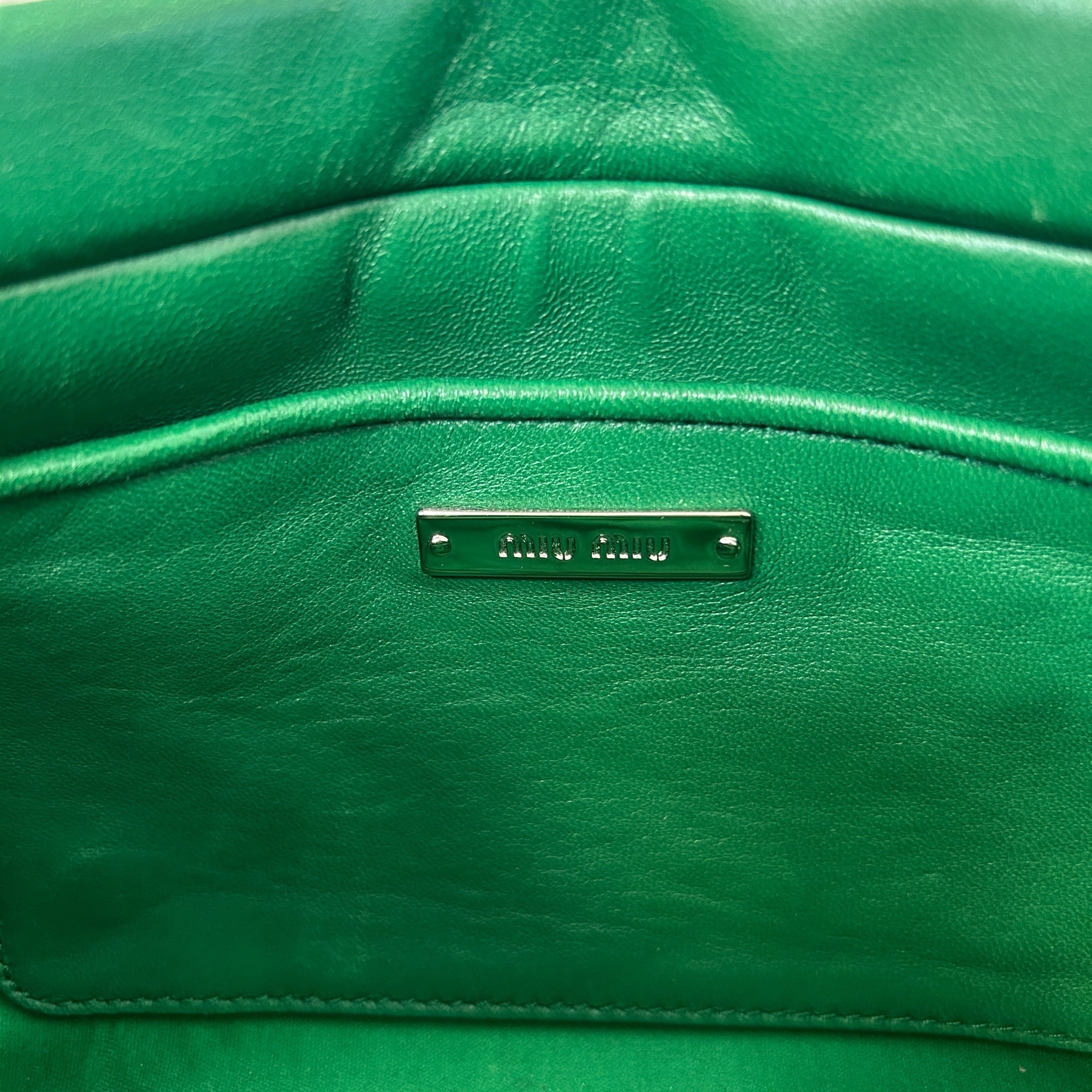 Green Nappa Frame Bag - Haute Classics