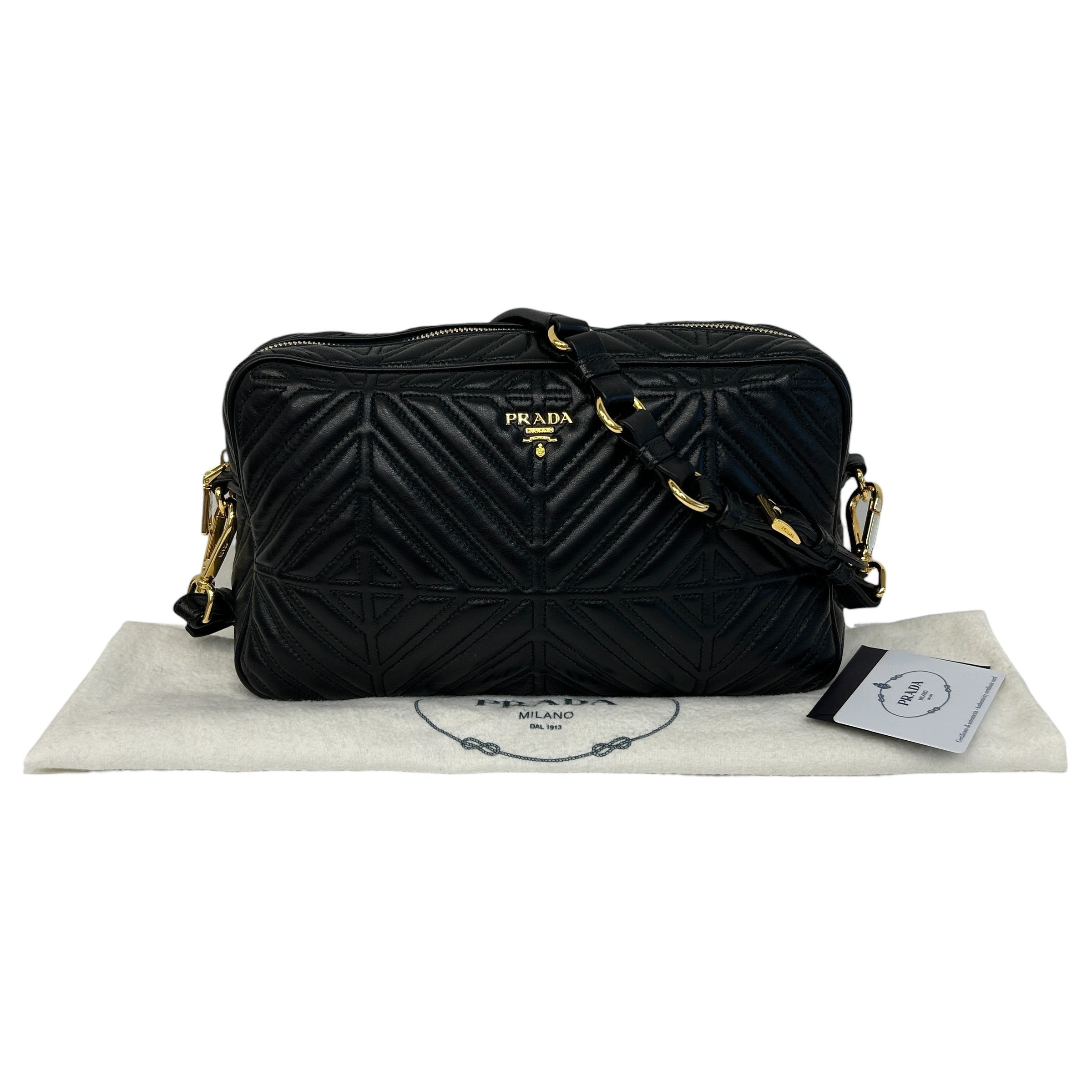 Black Quilted Camera Bag