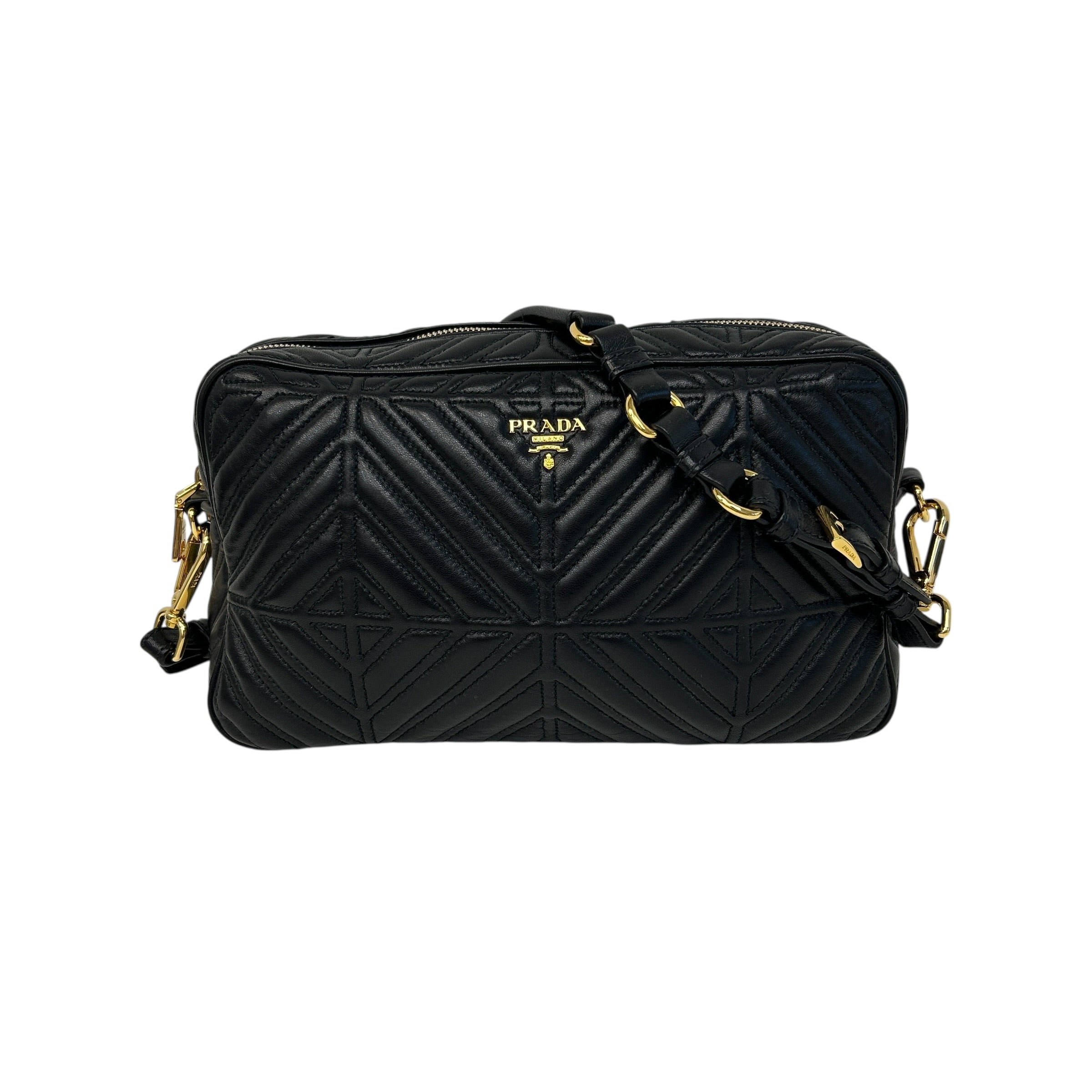Black Quilted Camera Bag