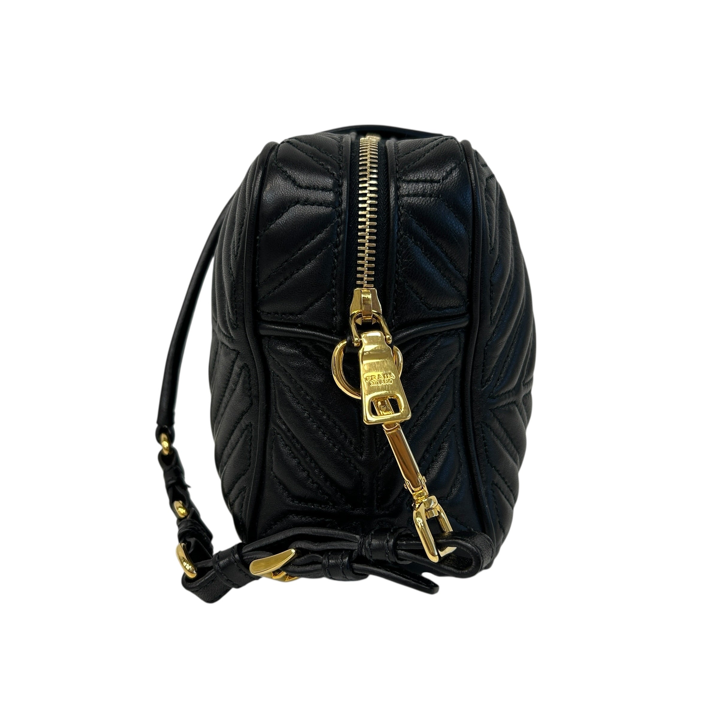 Black Quilted Camera Bag