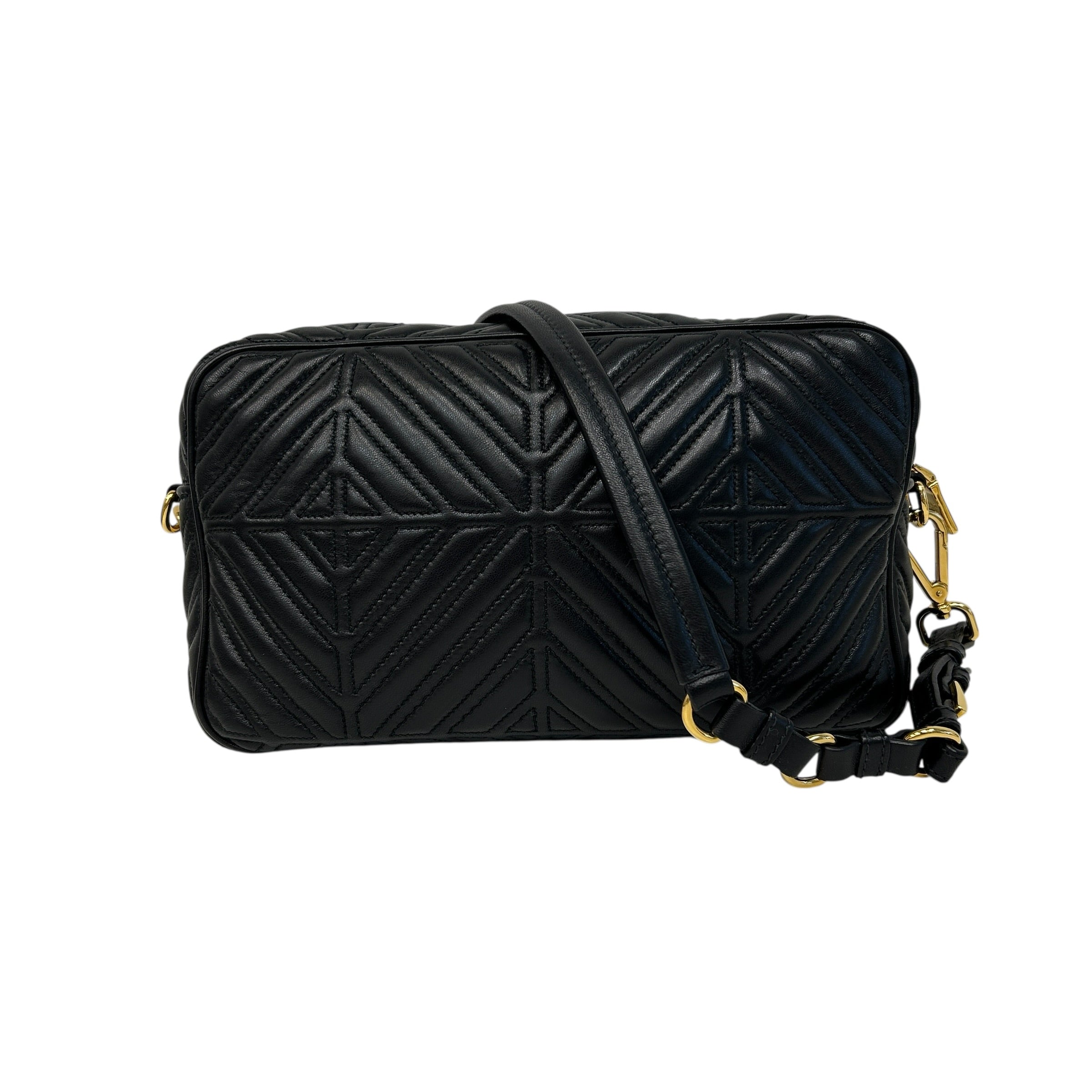 Black Quilted Camera Bag