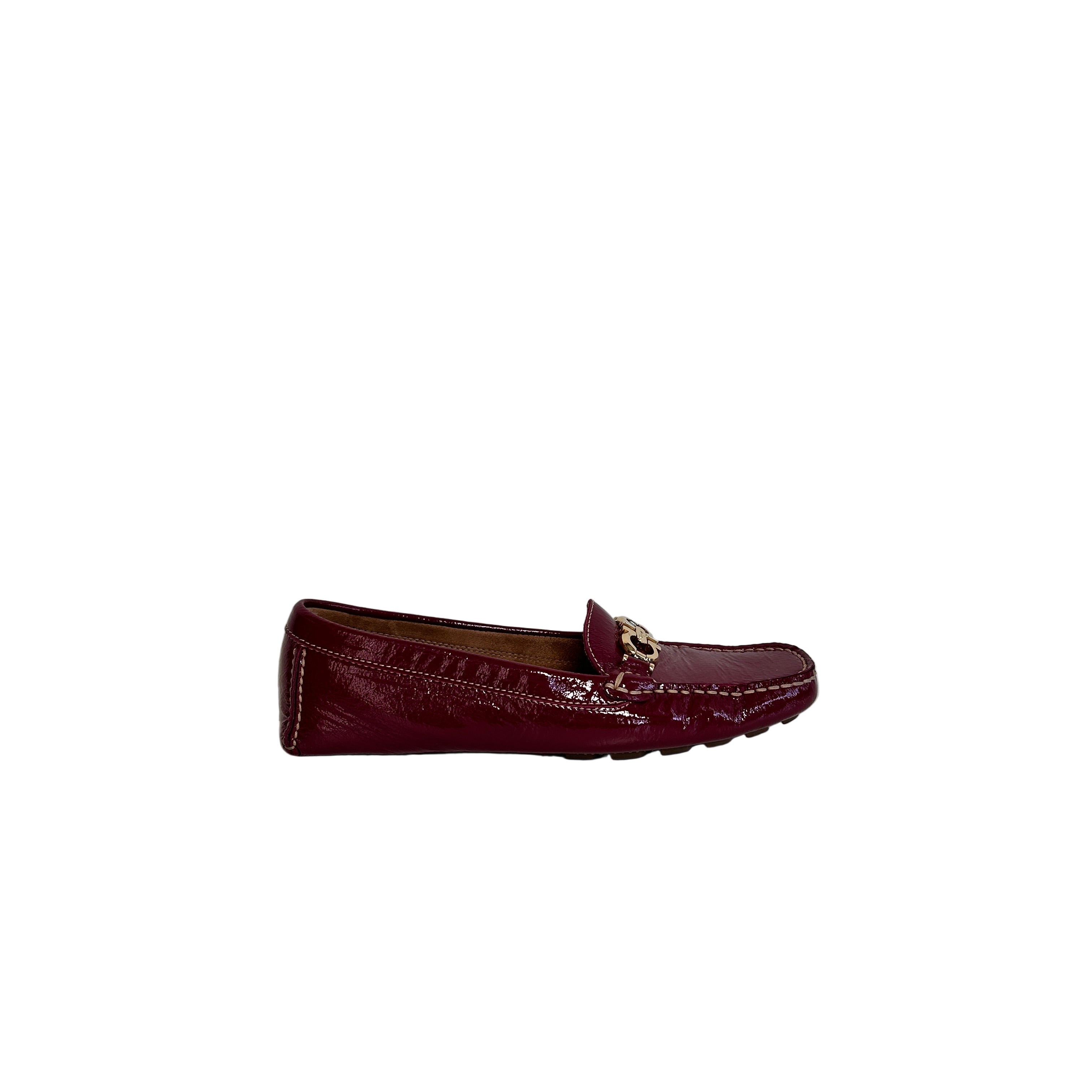 Burgundy Patent Leather Loafers