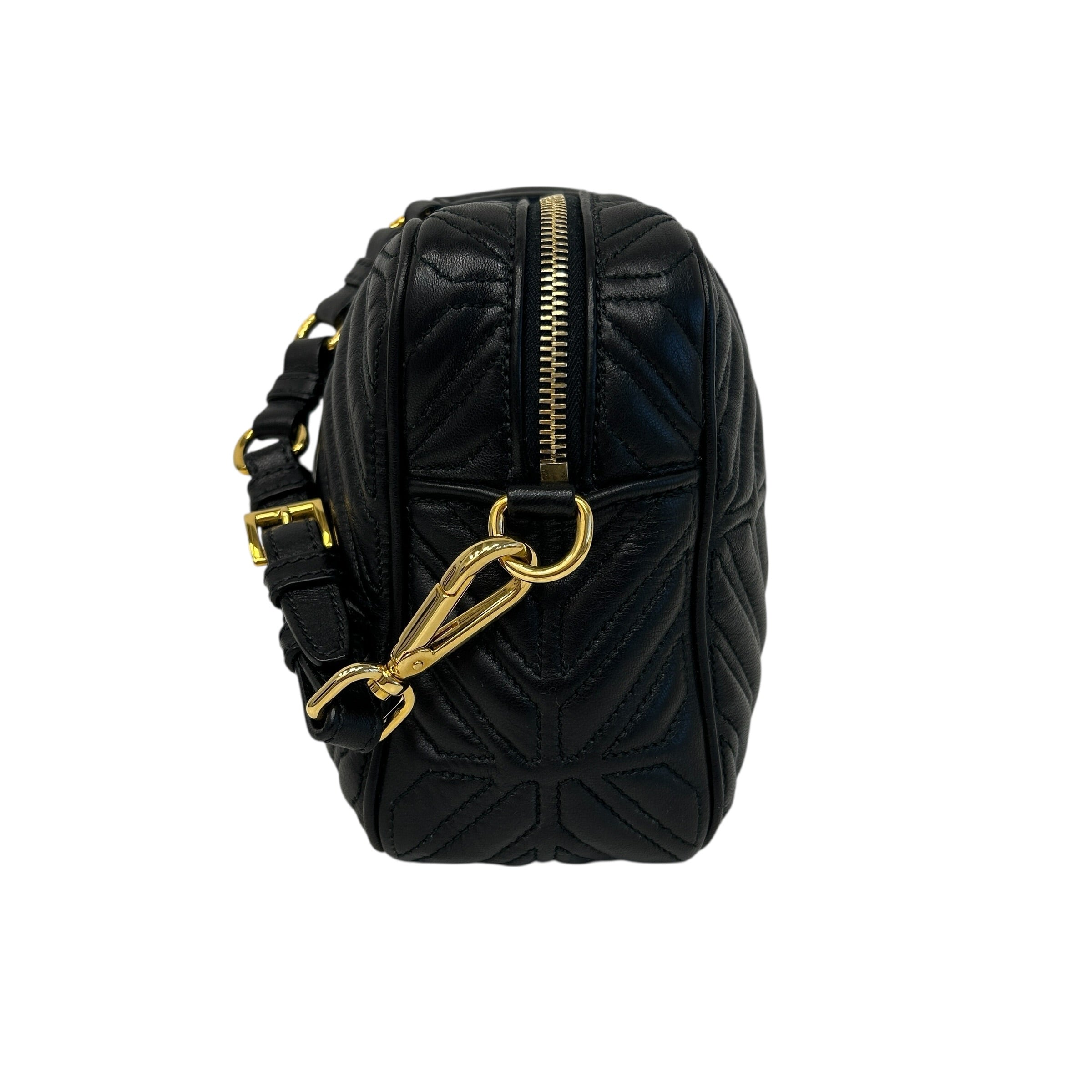 Black Quilted Camera Bag