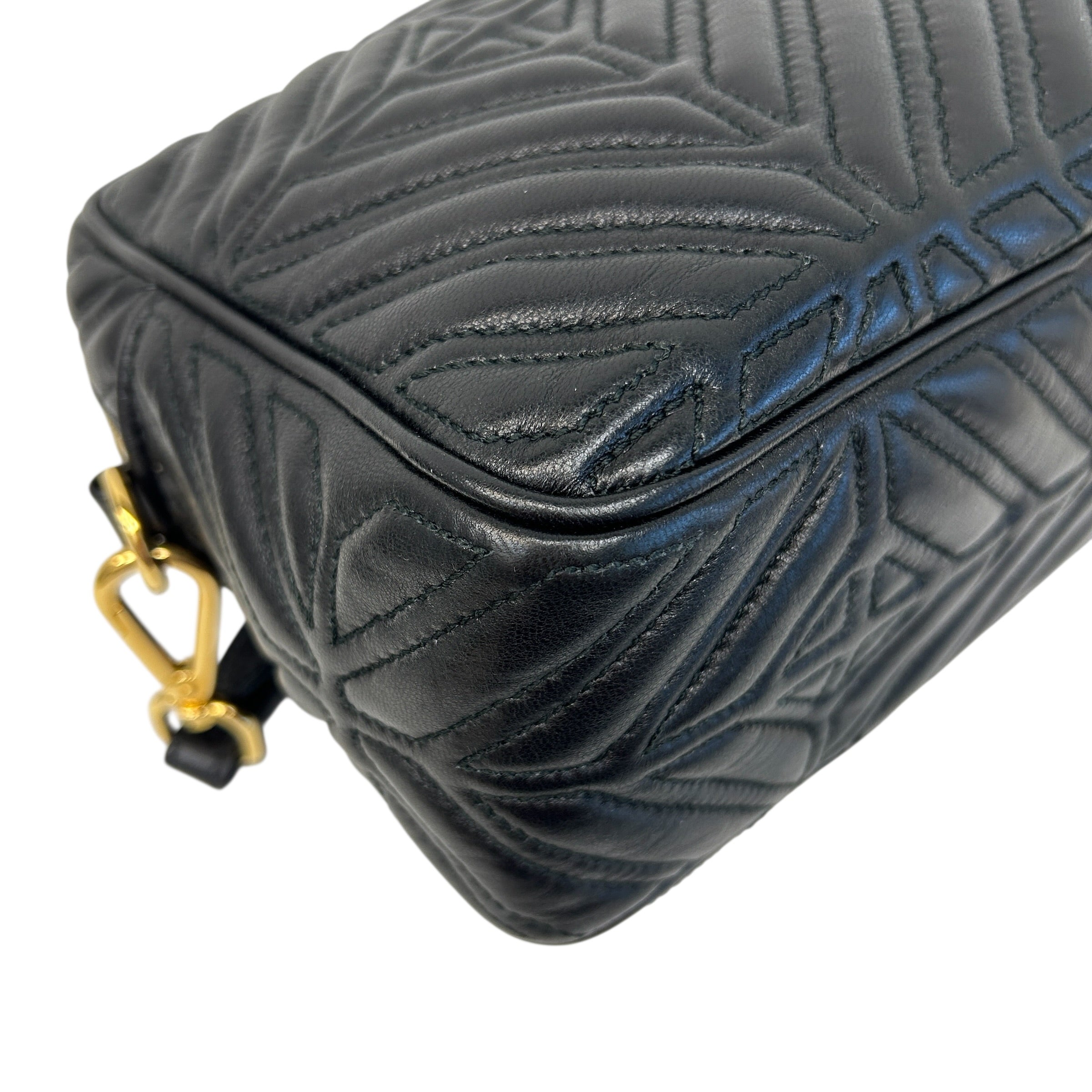 Black Quilted Camera Bag
