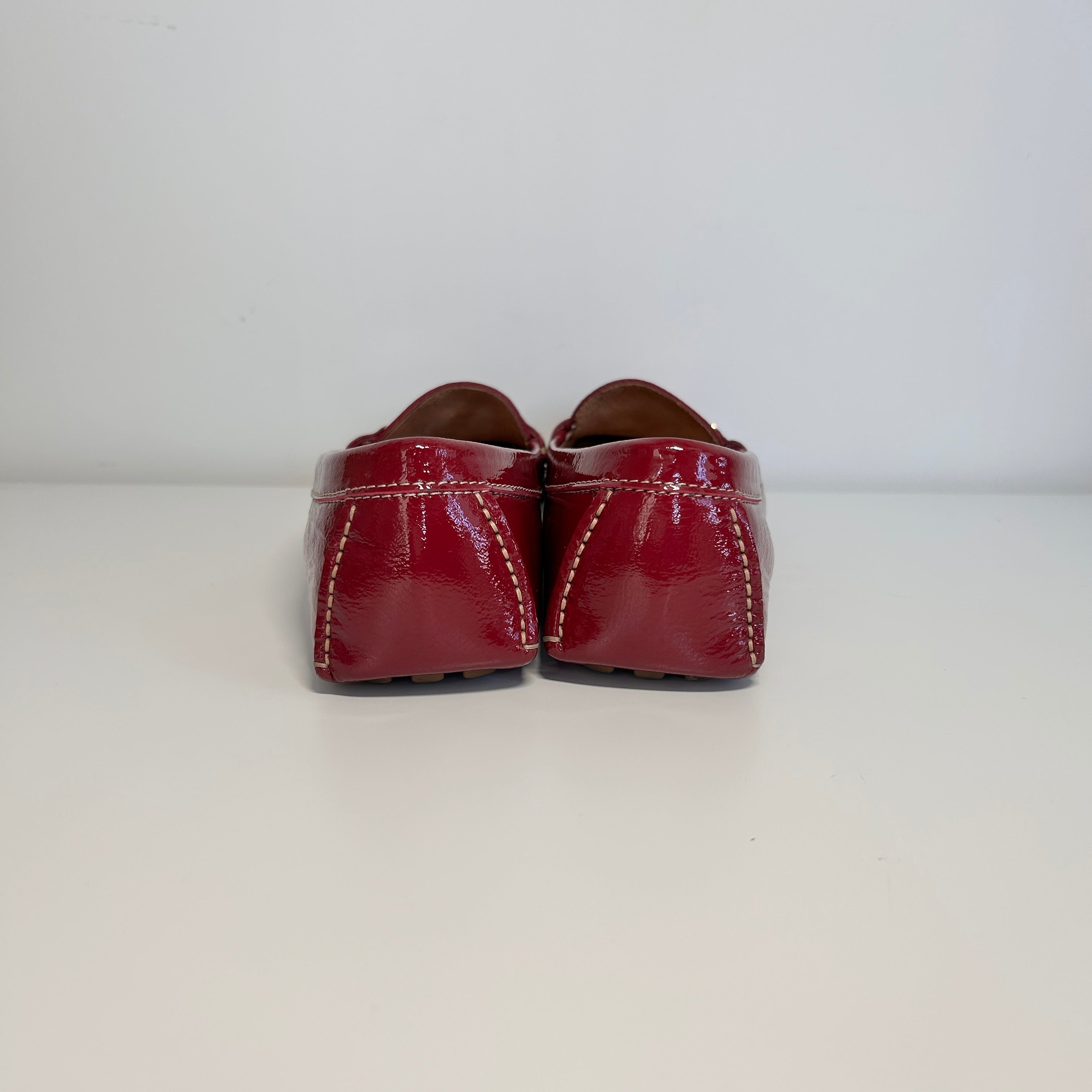 Burgundy Patent Leather Loafers