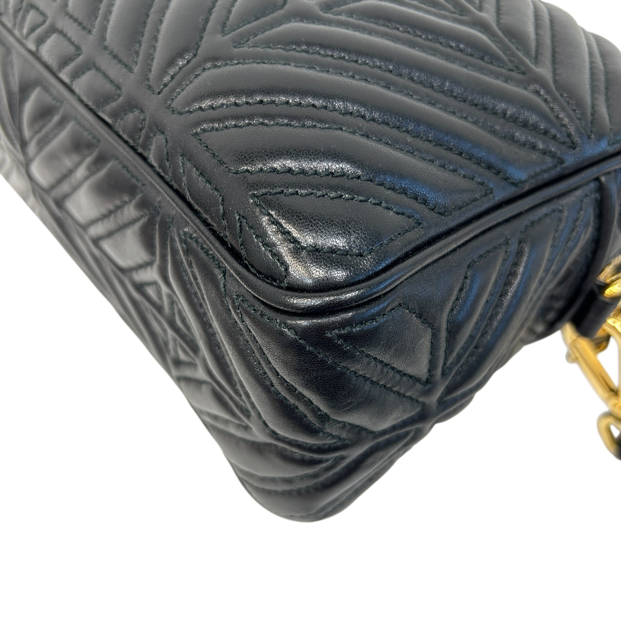 Black Quilted Camera Bag