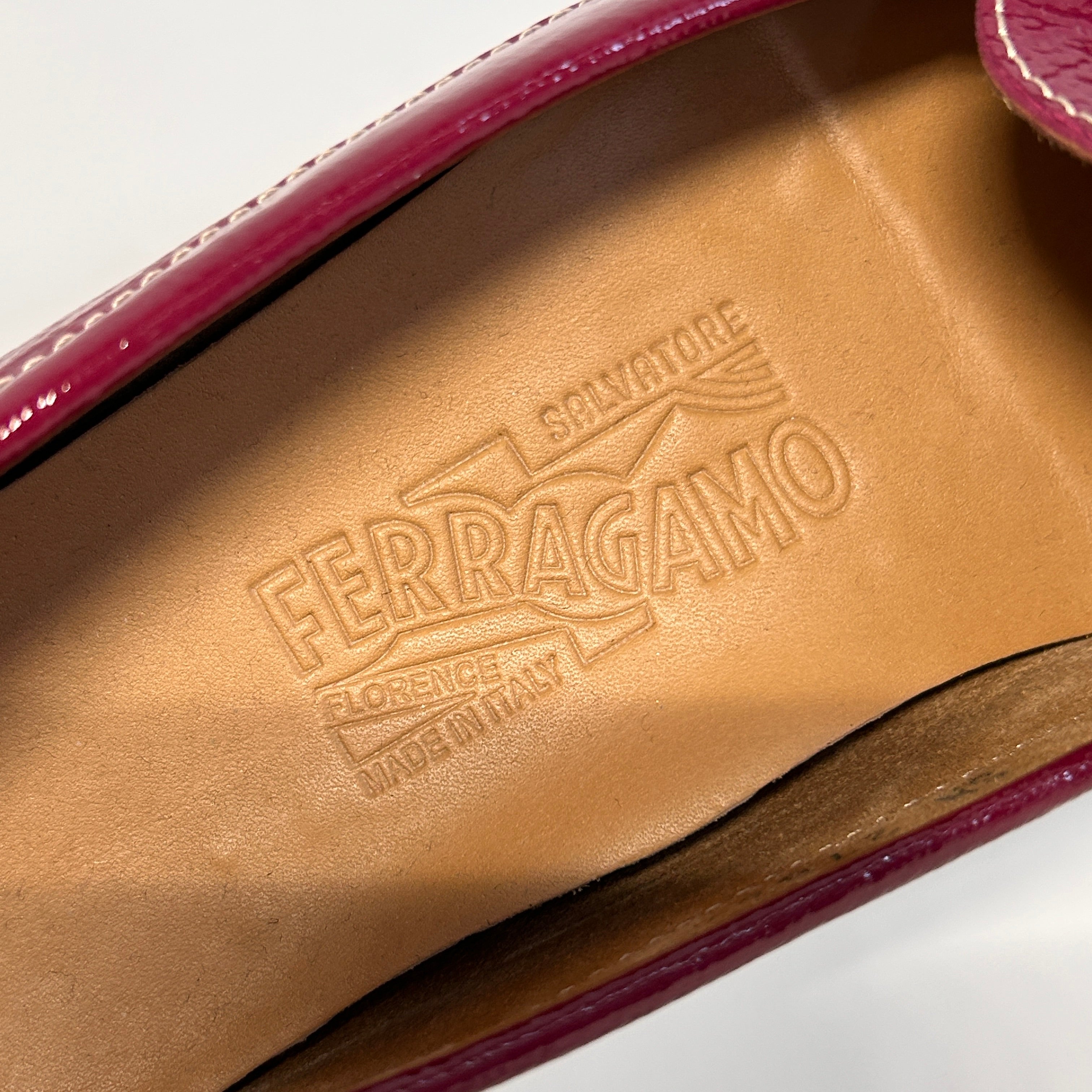 Burgundy Patent Leather Loafers