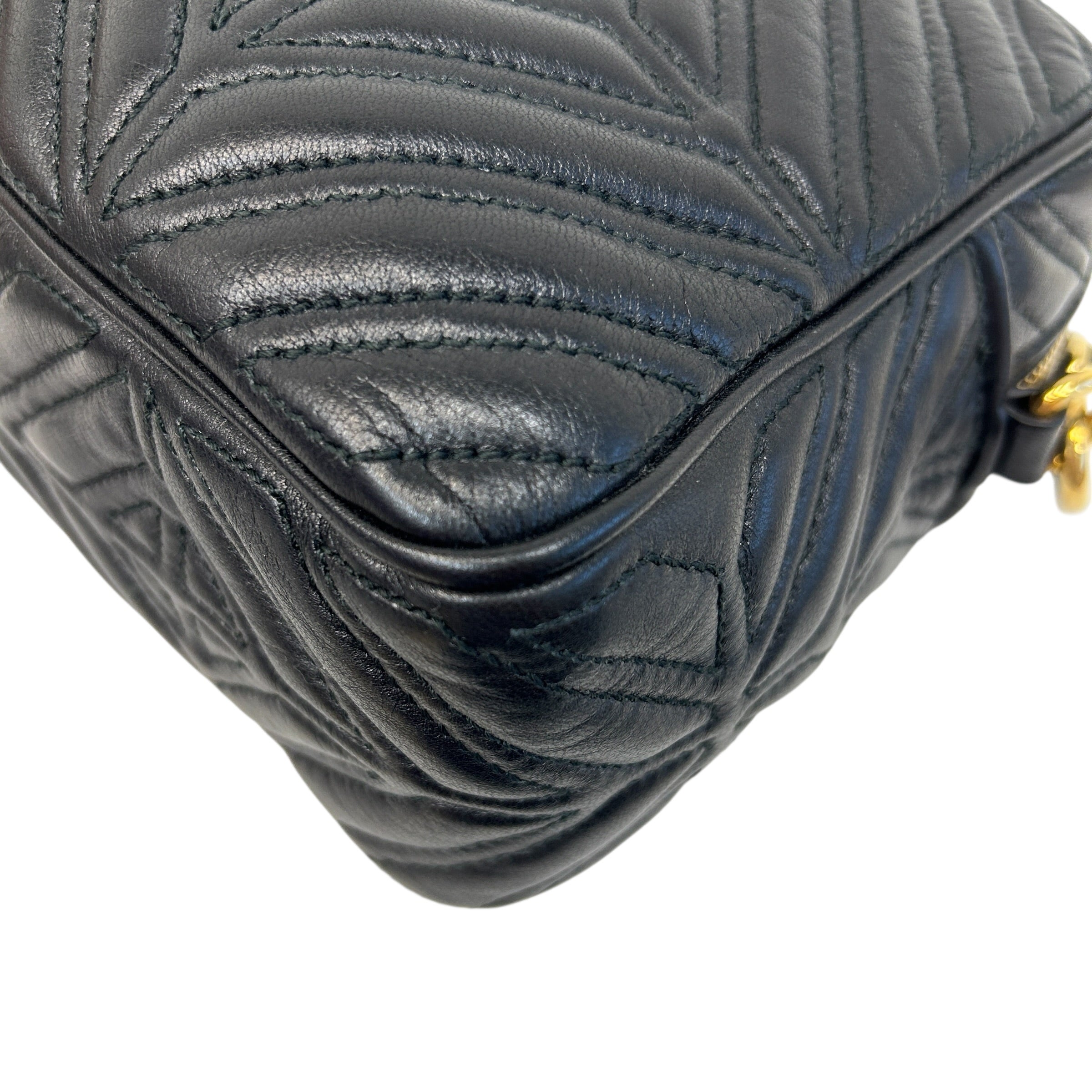 Black Quilted Camera Bag
