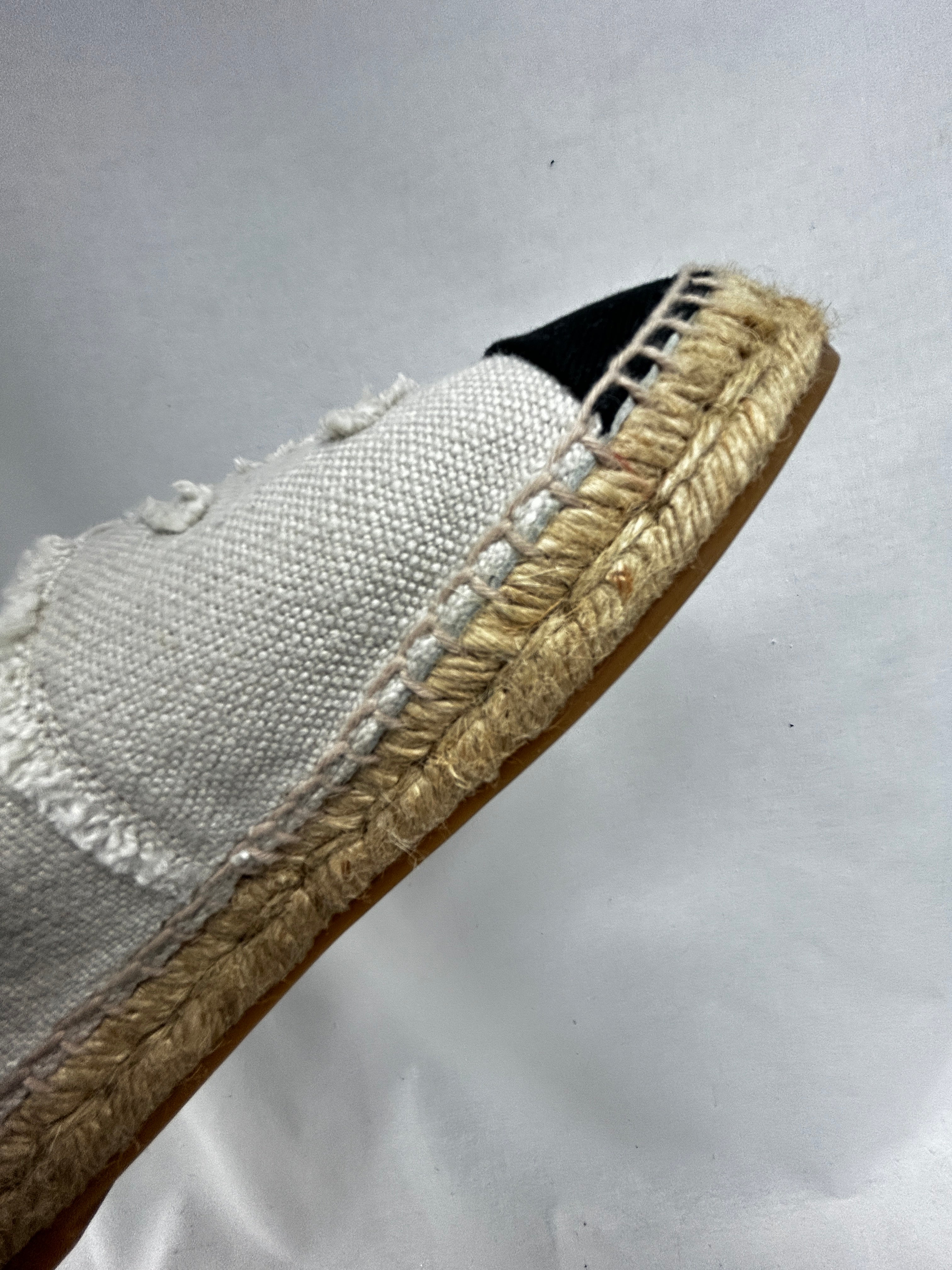 Black/ Off- White CC Cotton Canvas Espadrilles