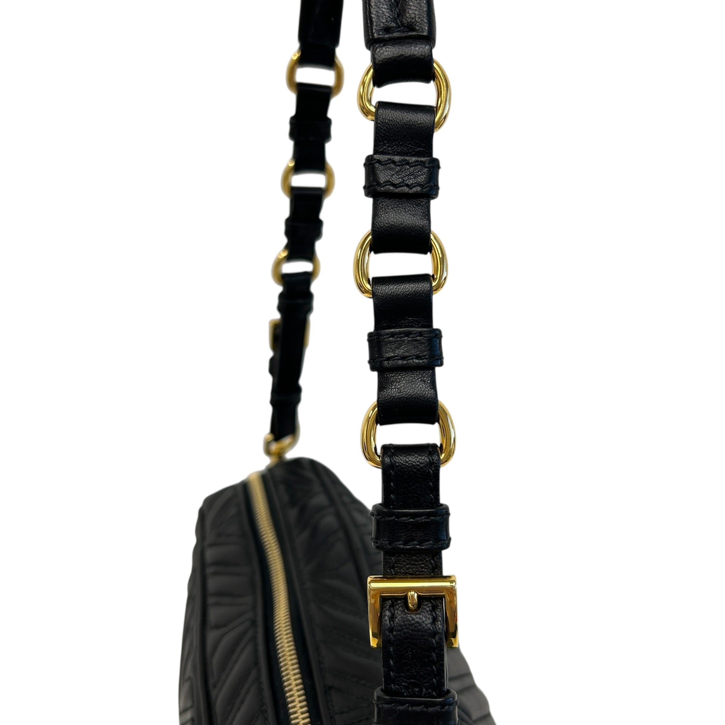 Black Quilted Camera Bag