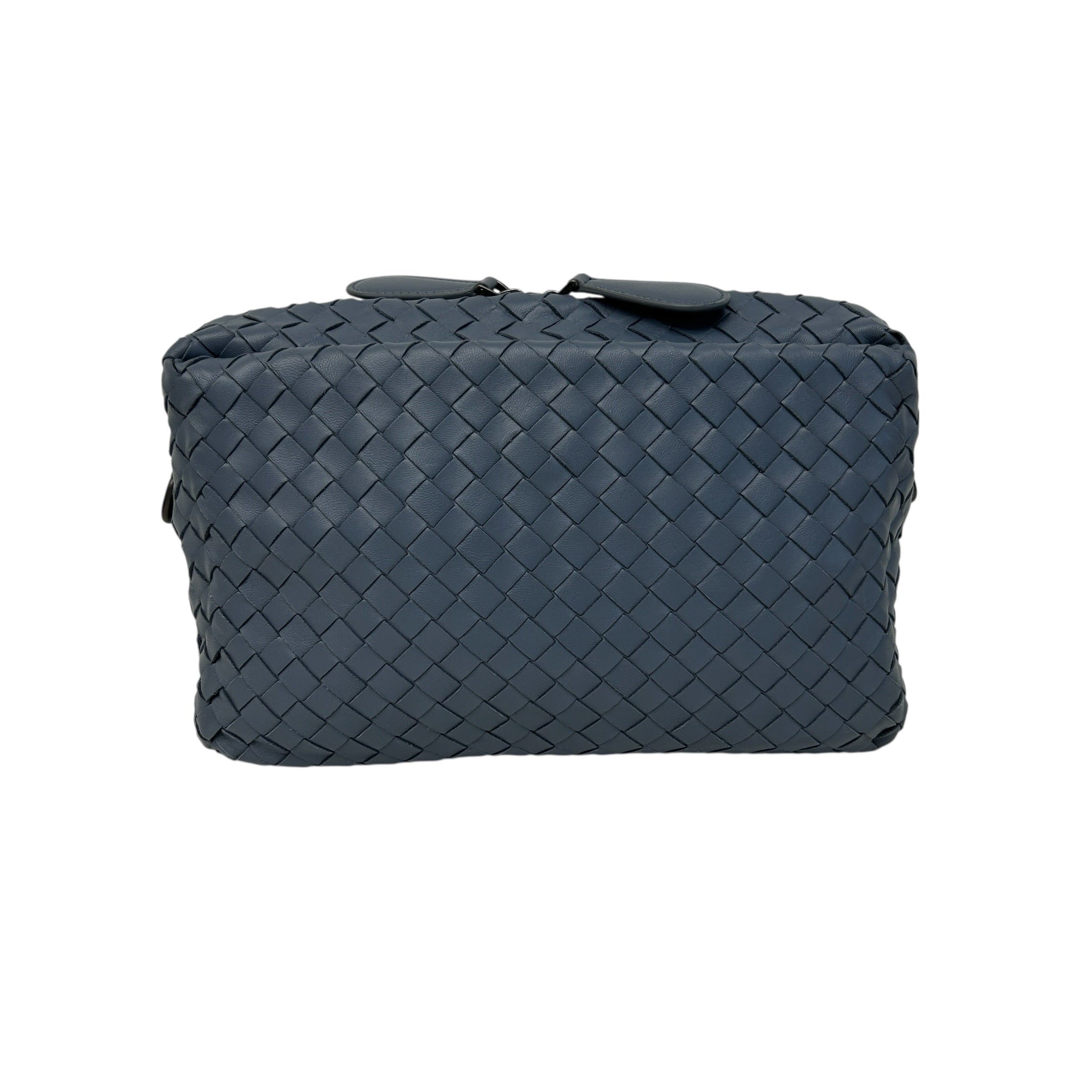 light blue intrecciato Woven Nappa Leather Nodini Crossbody