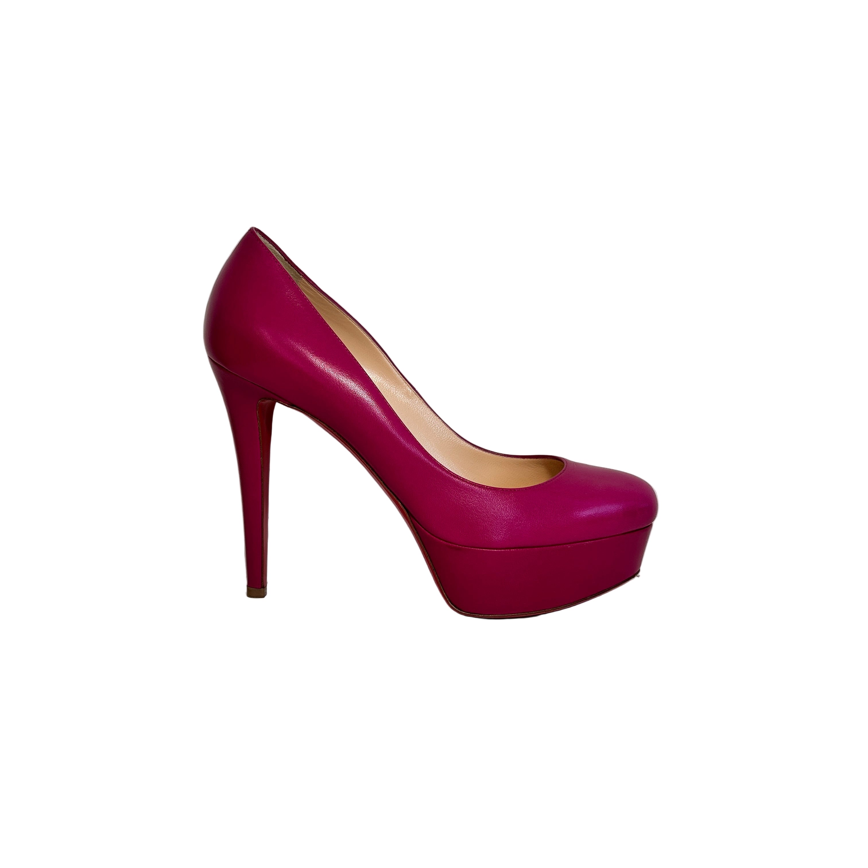 Fascia Pink Leather Bianca Pumps