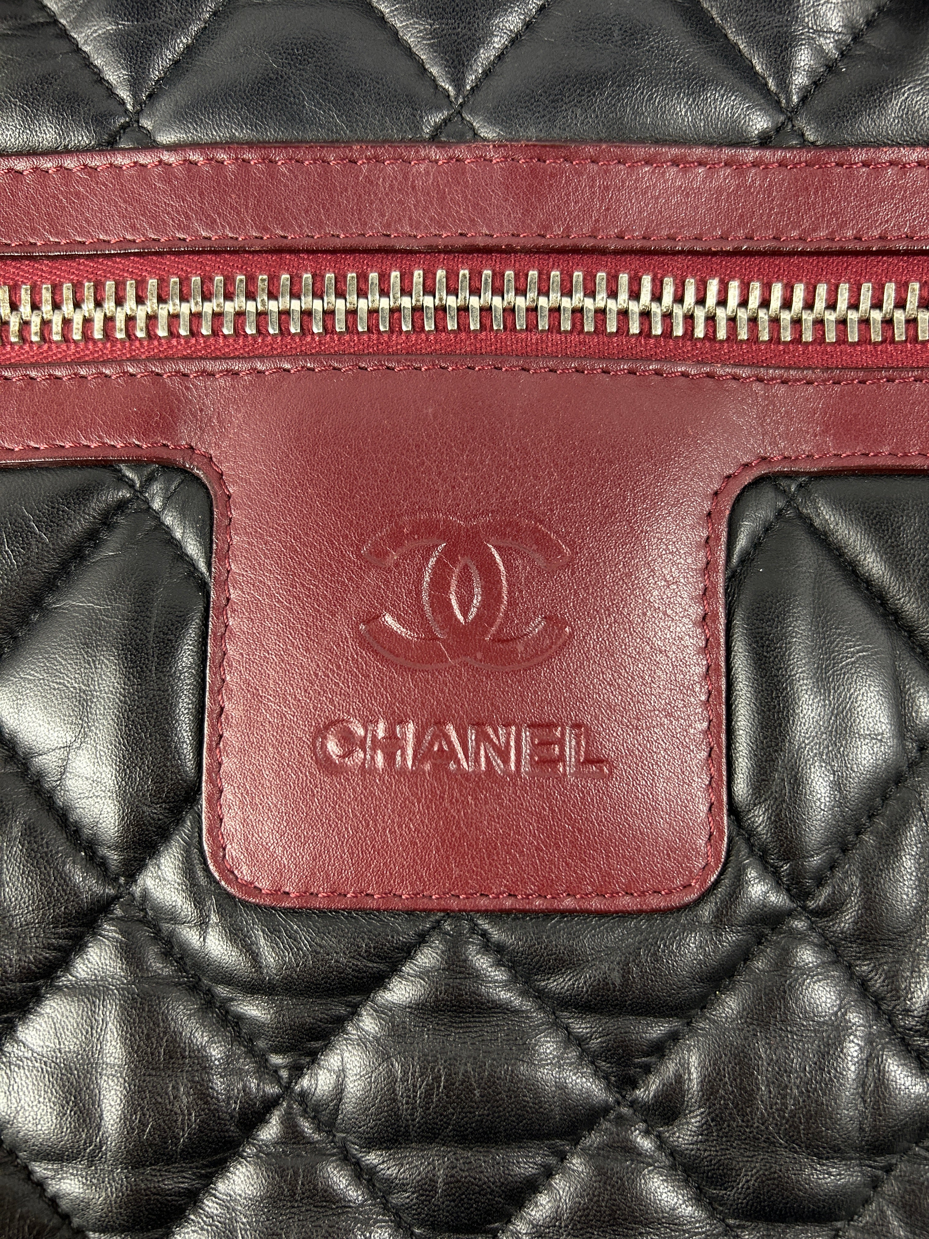 Black Quilted Lambskin Coco Cocoon Bowler Travel Bag w/SHW