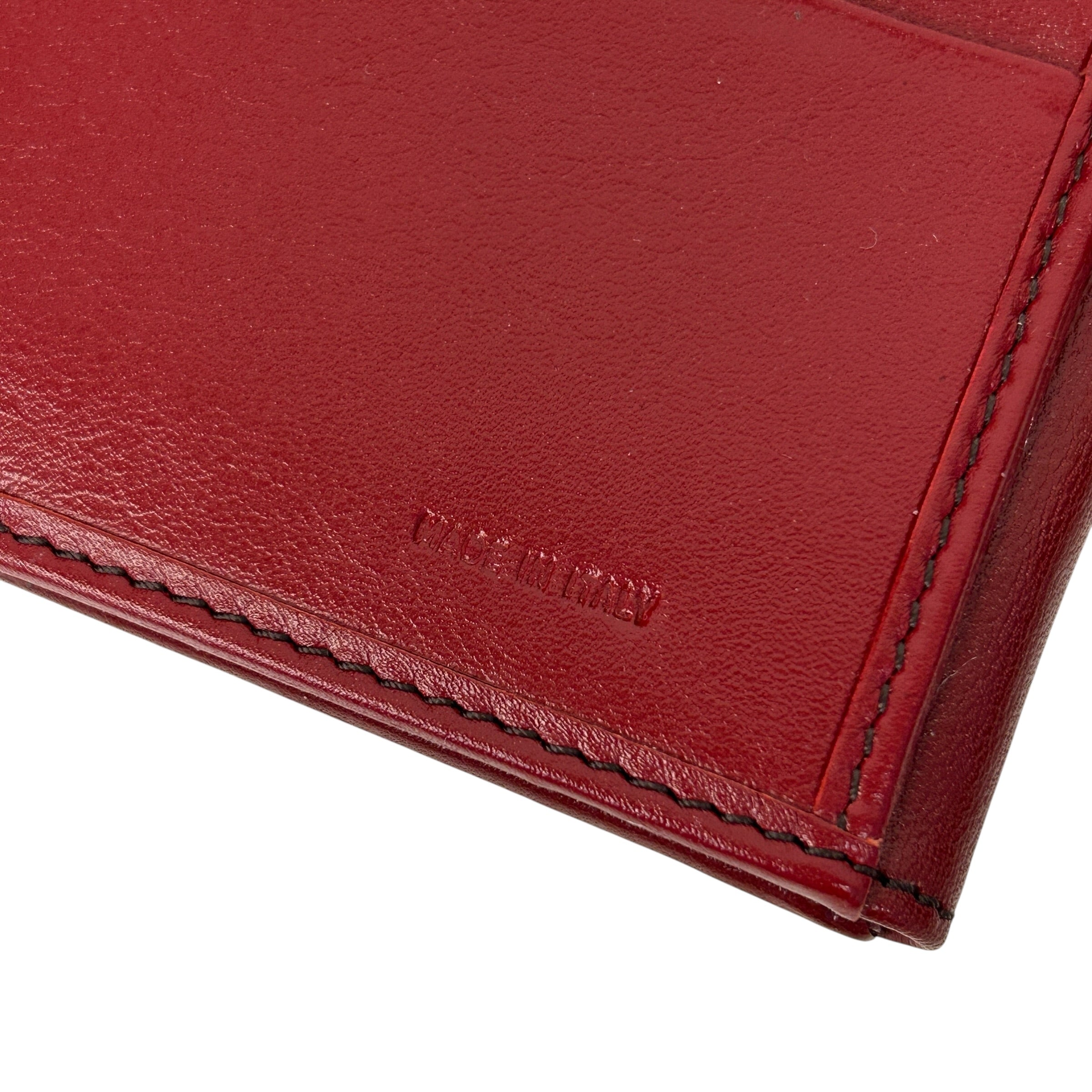Red Woven Leather Wallet - Haute Classics
