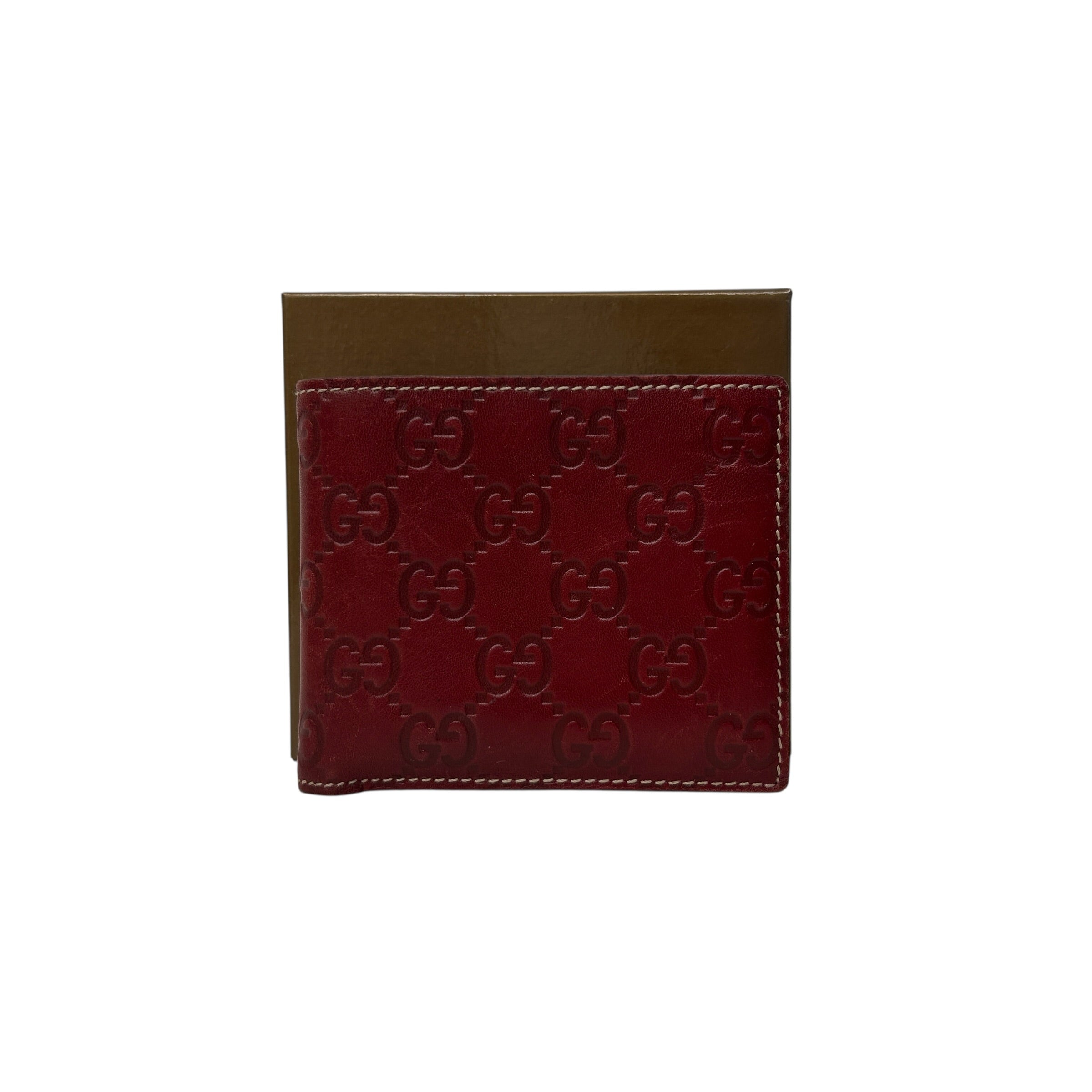 Red Guccissima Bifold Wallet - Haute Classics