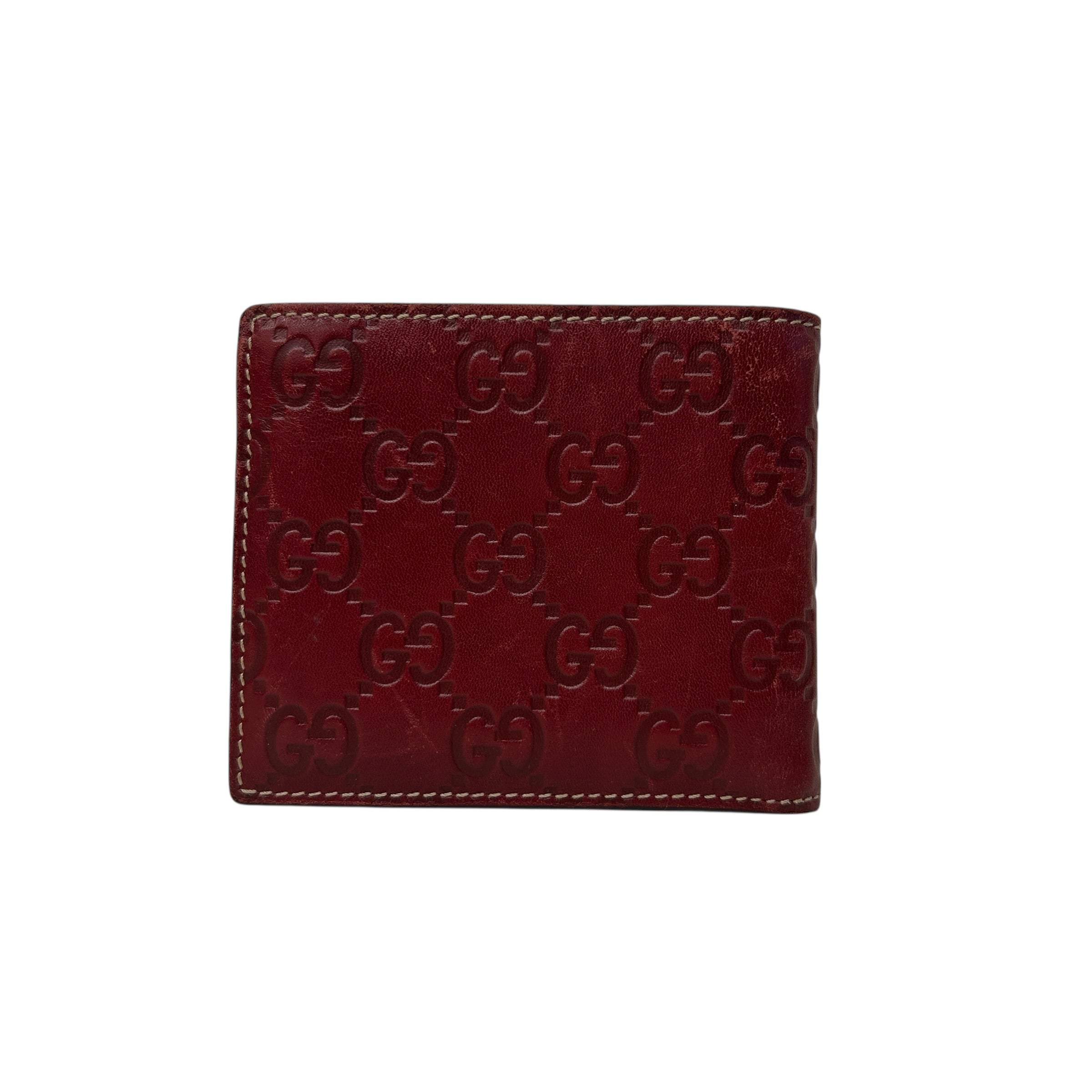Red Guccissima Bifold Wallet - Haute Classics