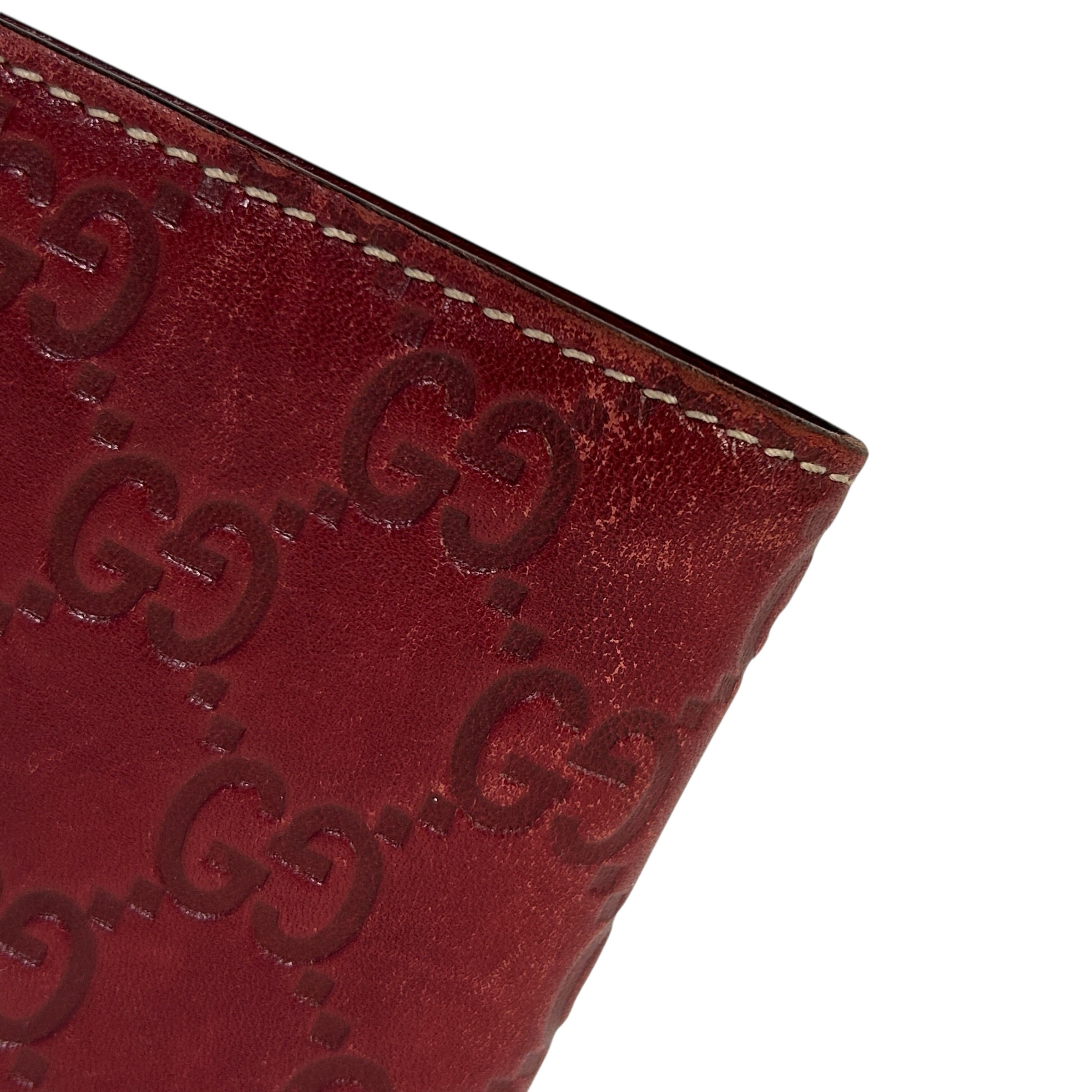 Red Guccissima Bifold Wallet - Haute Classics