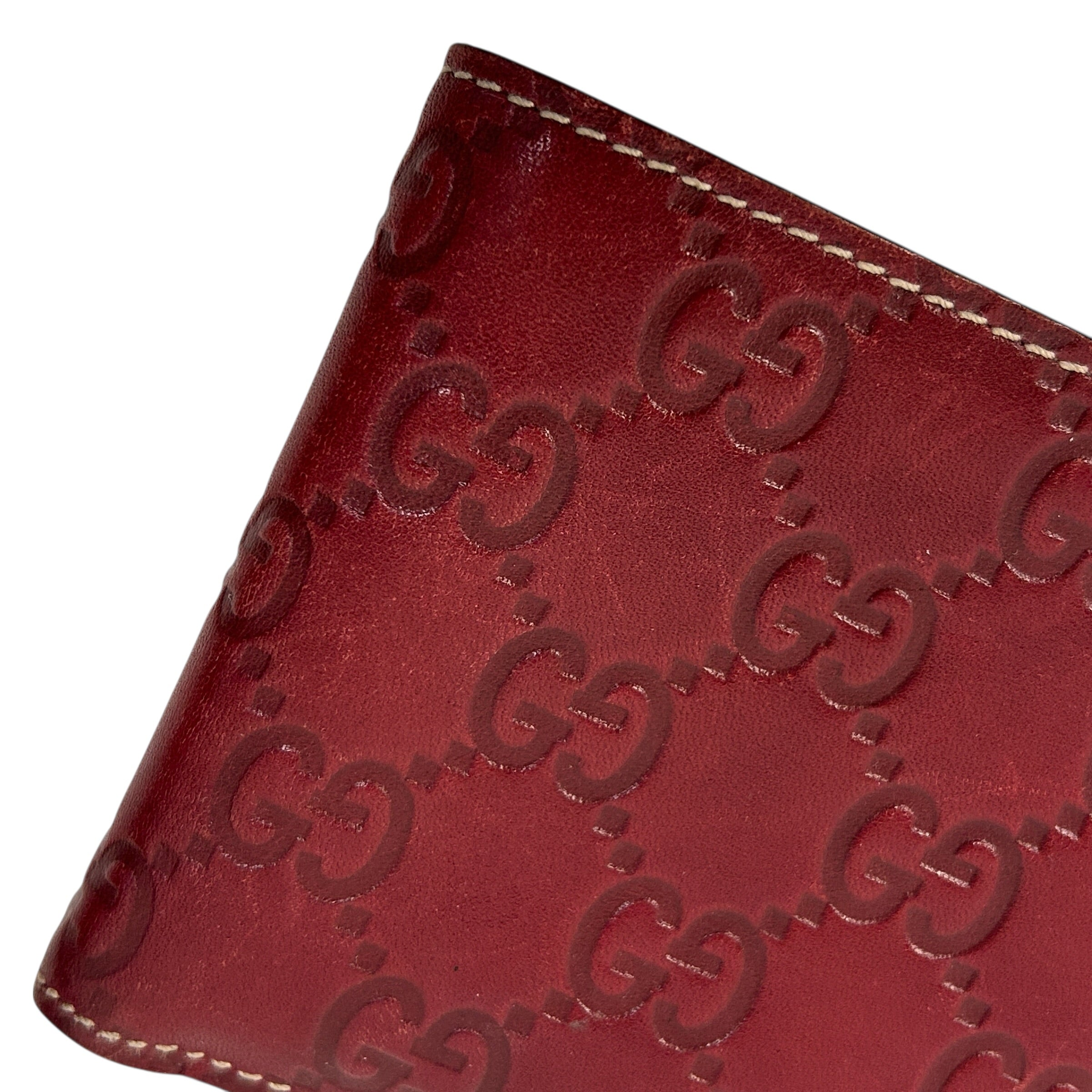 Red Guccissima Bifold Wallet - Haute Classics