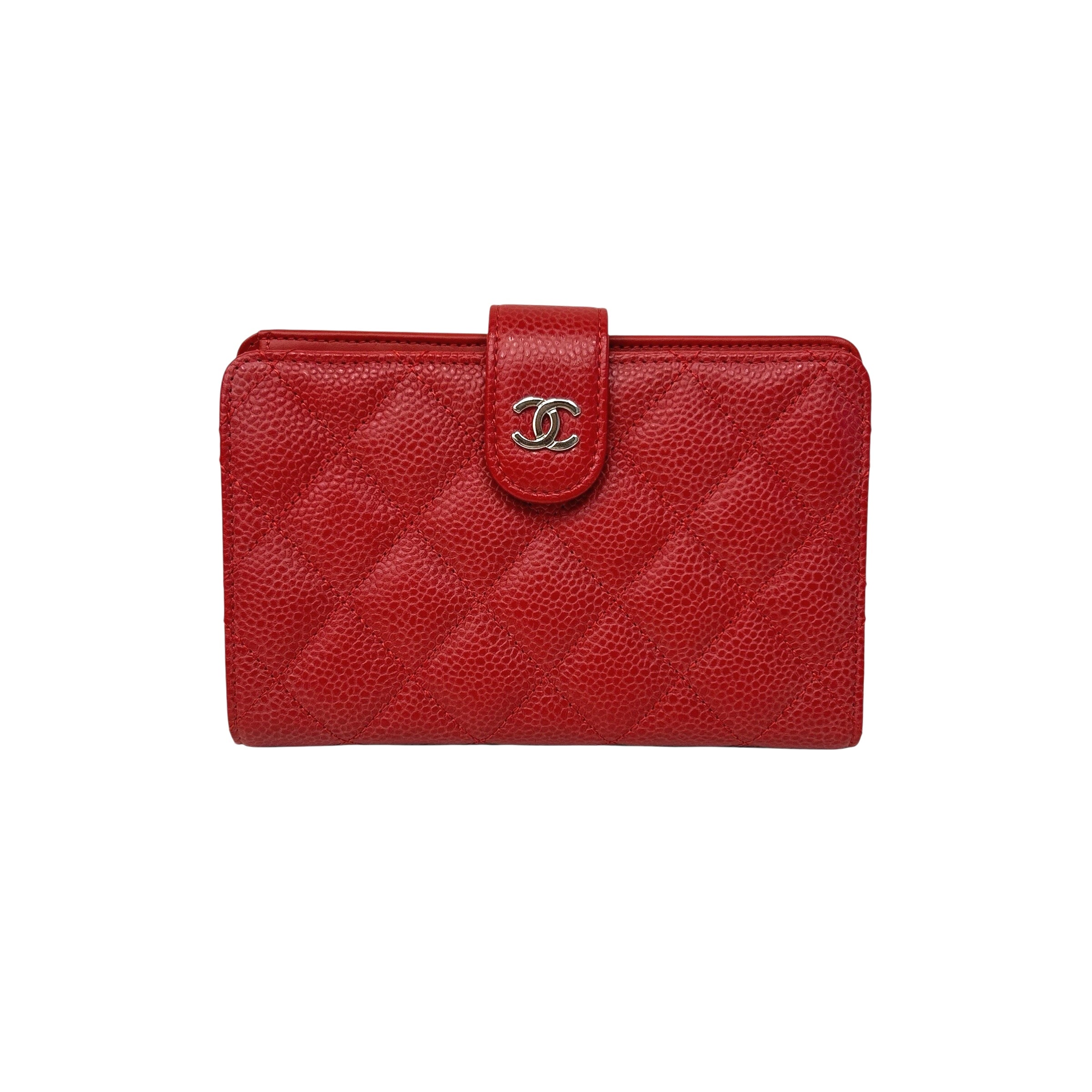 Red Caviar L Zip Wallet w/SHW
