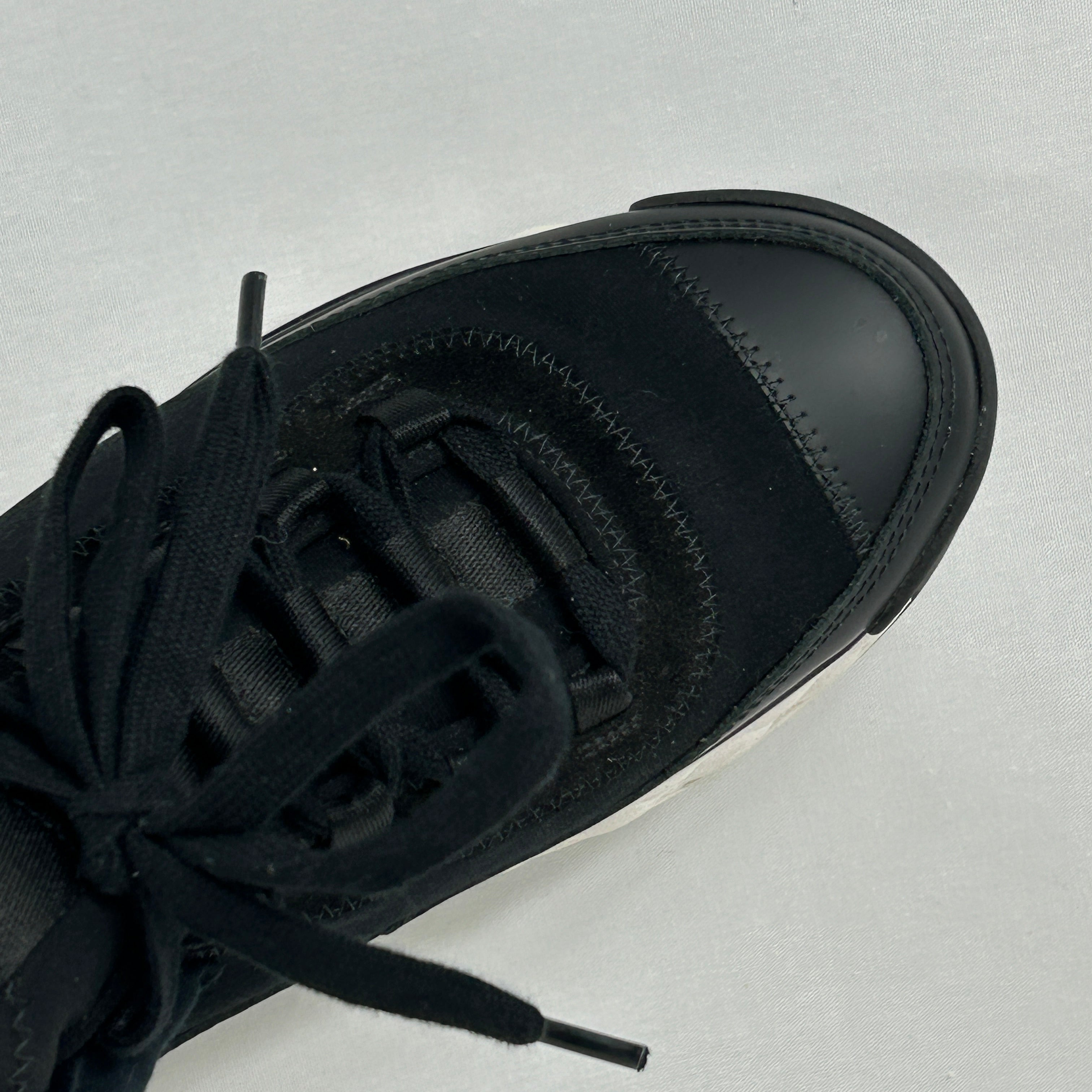 Black Velvet Calfskin and Mixed Fibers Tennis Sneaker w/GHW