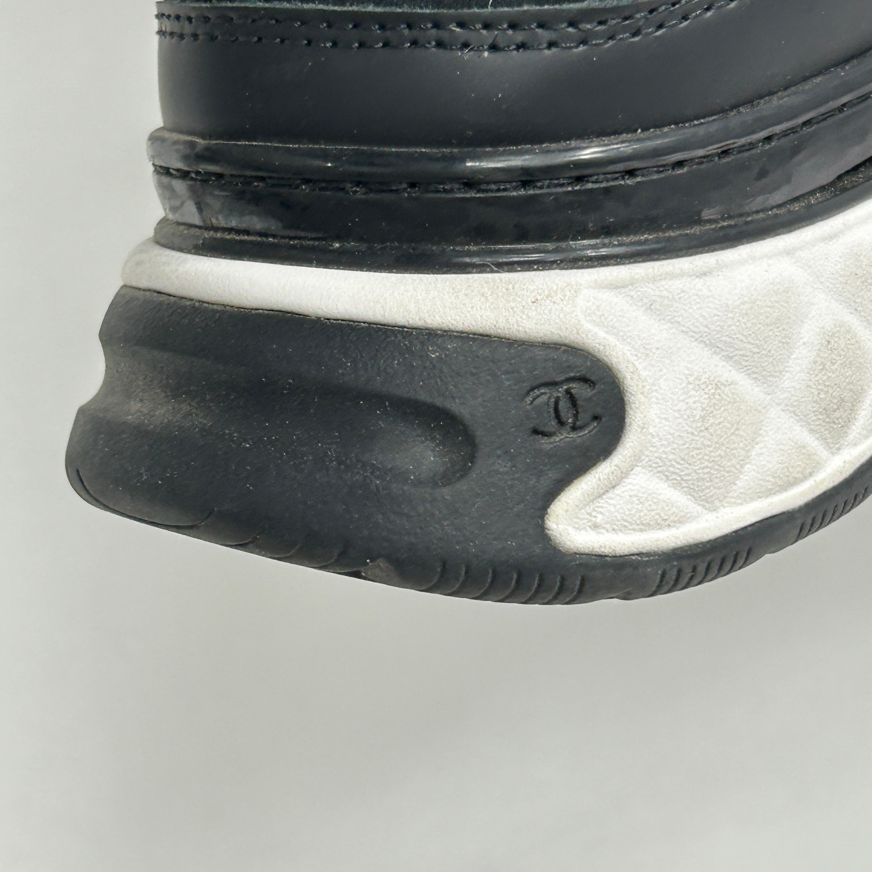 Black Velvet Calfskin and Mixed Fibers Tennis Sneaker w/GHW
