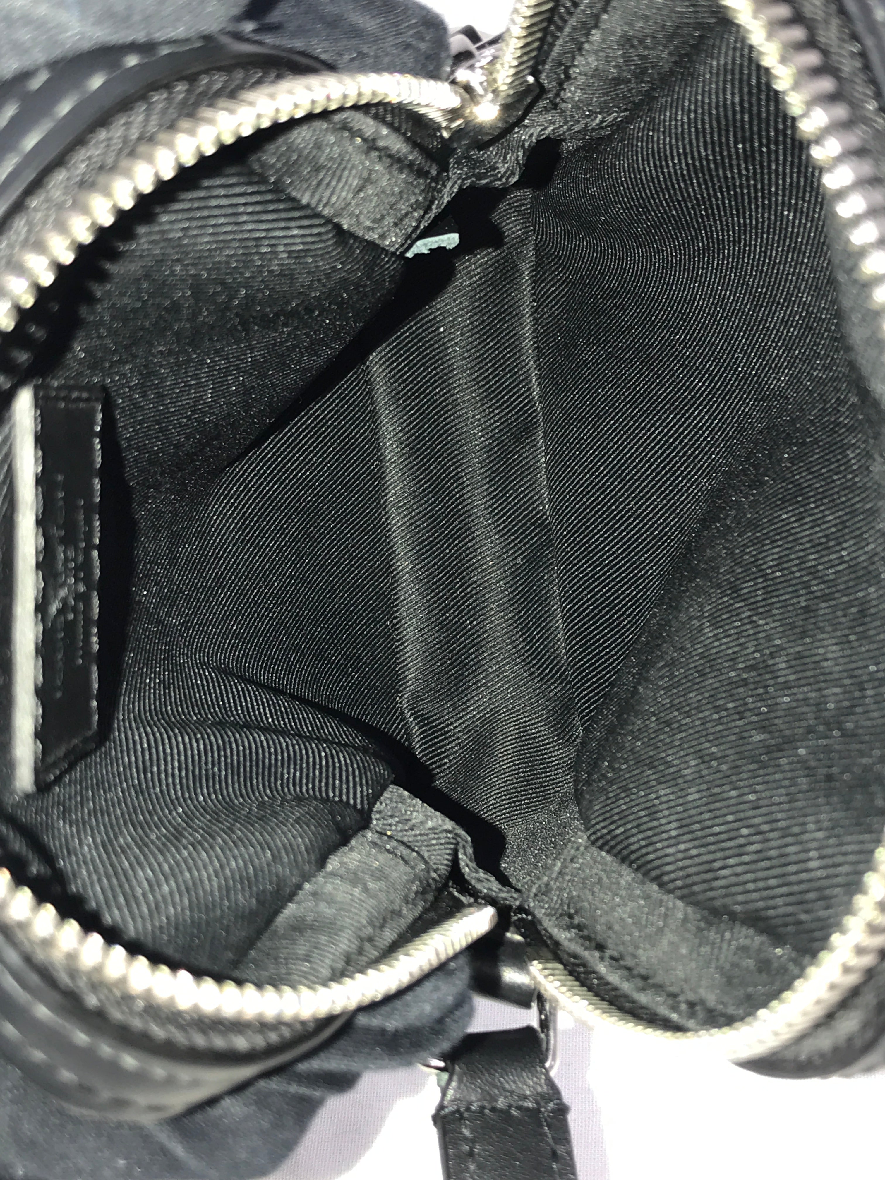 Black Epi Leather Logo Danube Crossbody Bag w/SHW