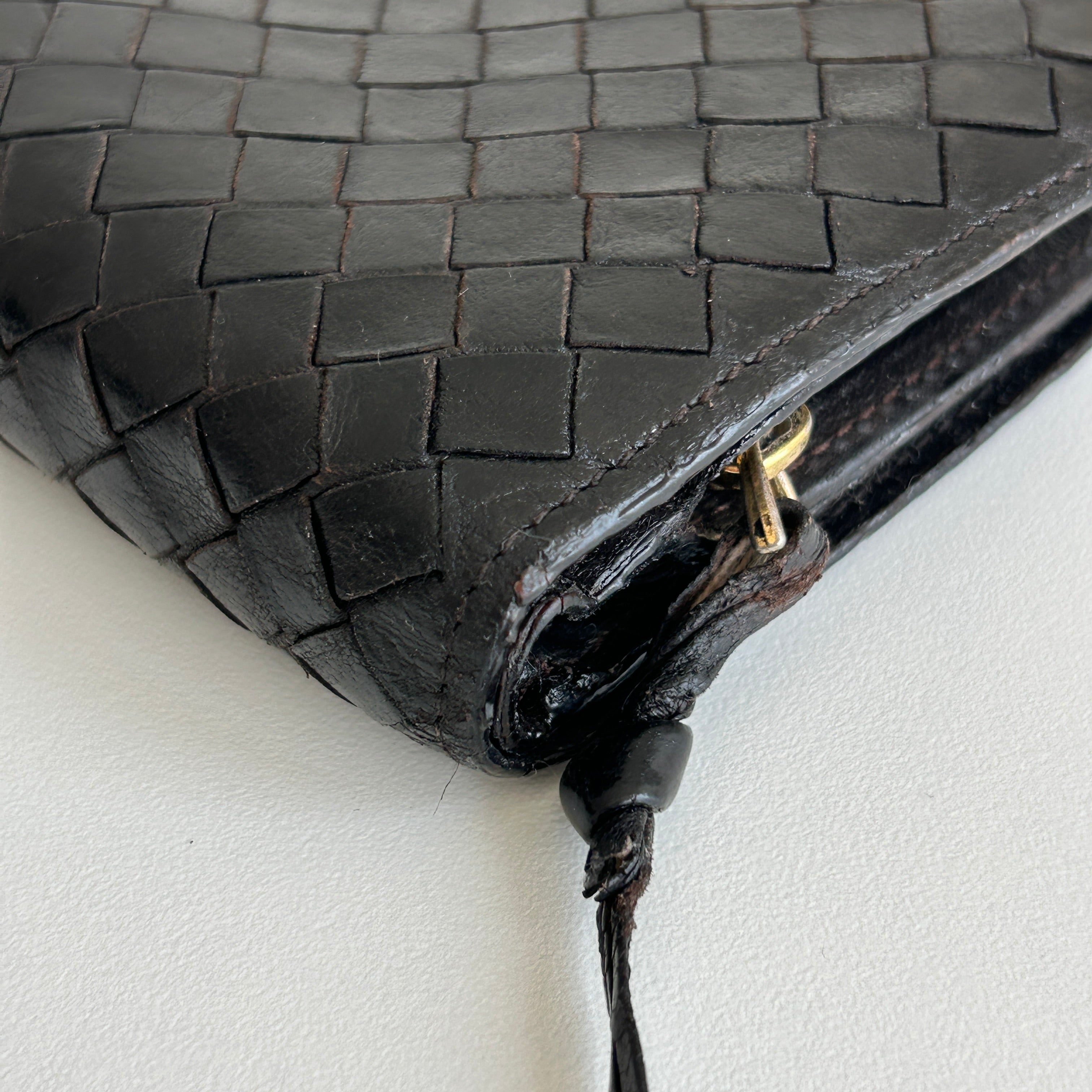 Vintage Intrecciato Weave French Purse