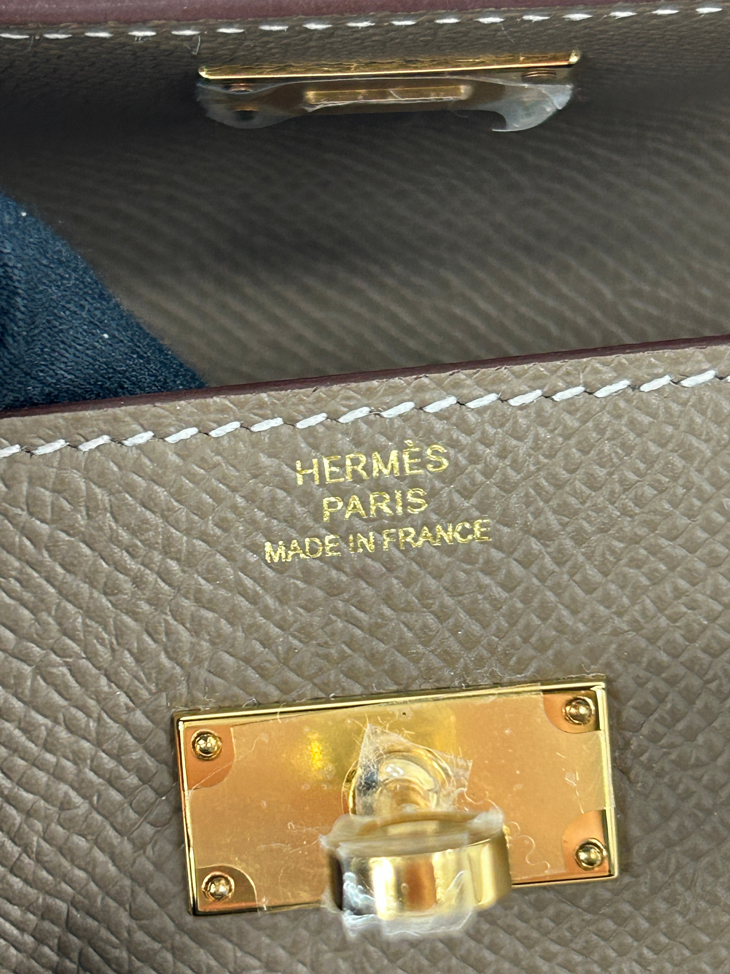 Etoupe Epsom Leather Kelly To Go Wallet w/GHW