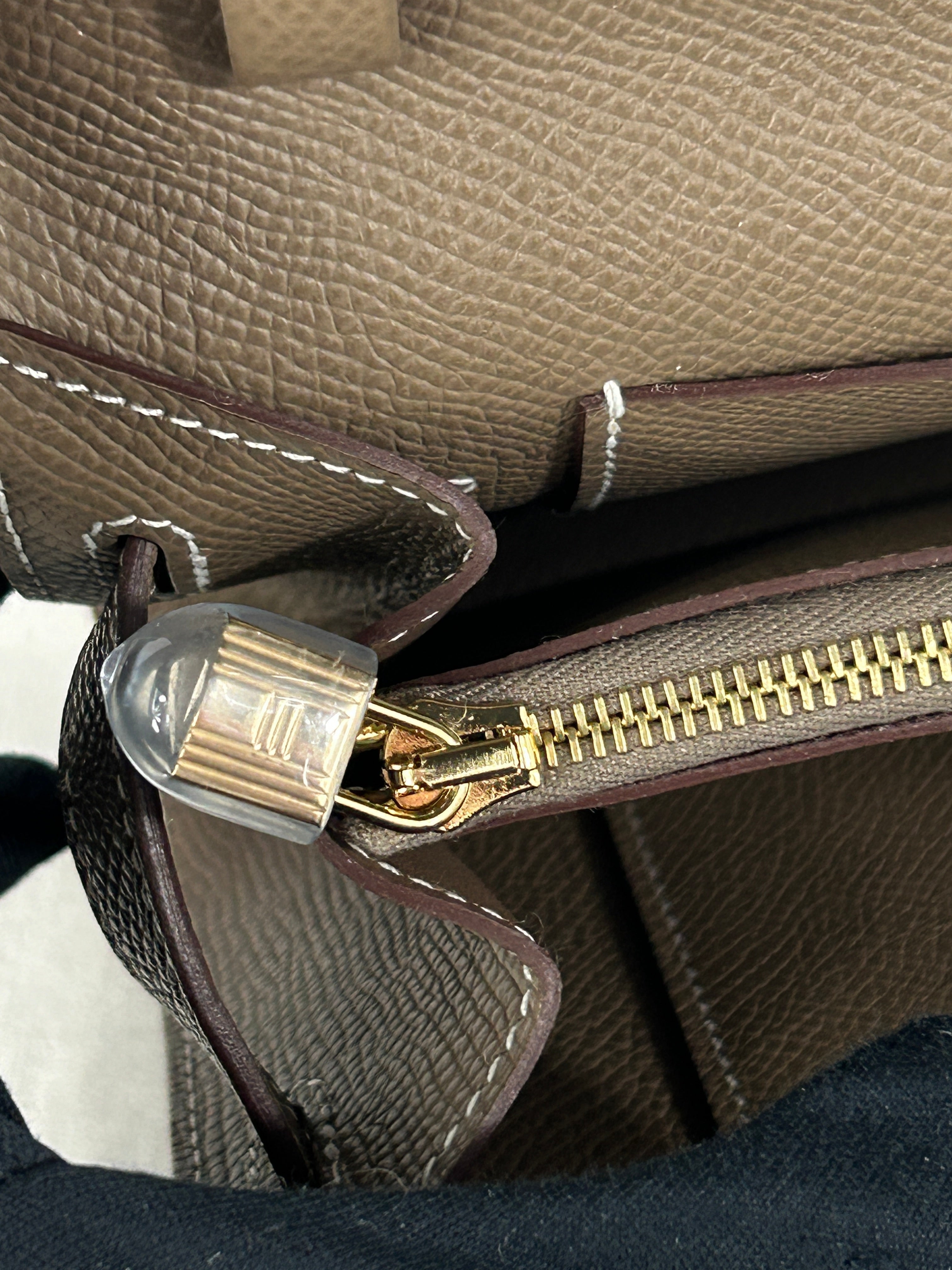 Etoupe Epsom Leather Kelly To Go Wallet w/GHW